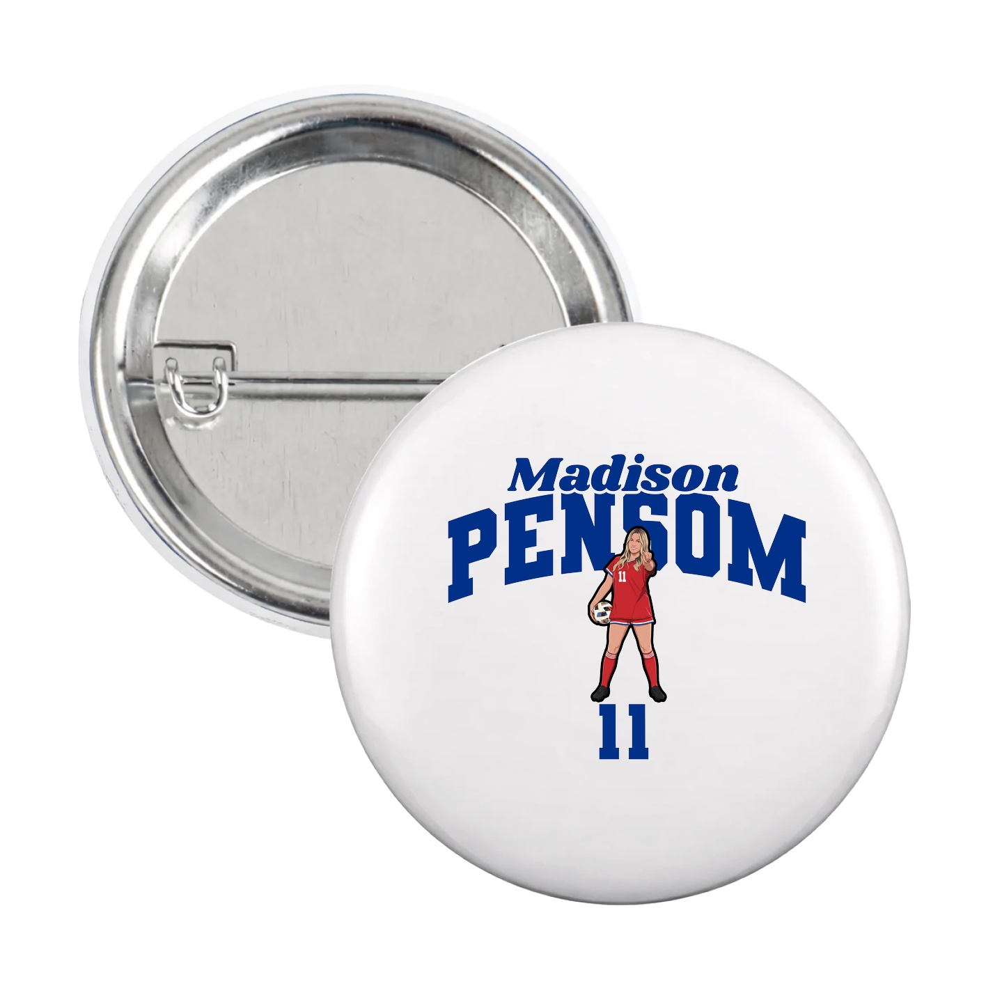 Game Day Button — Signature Arch in White