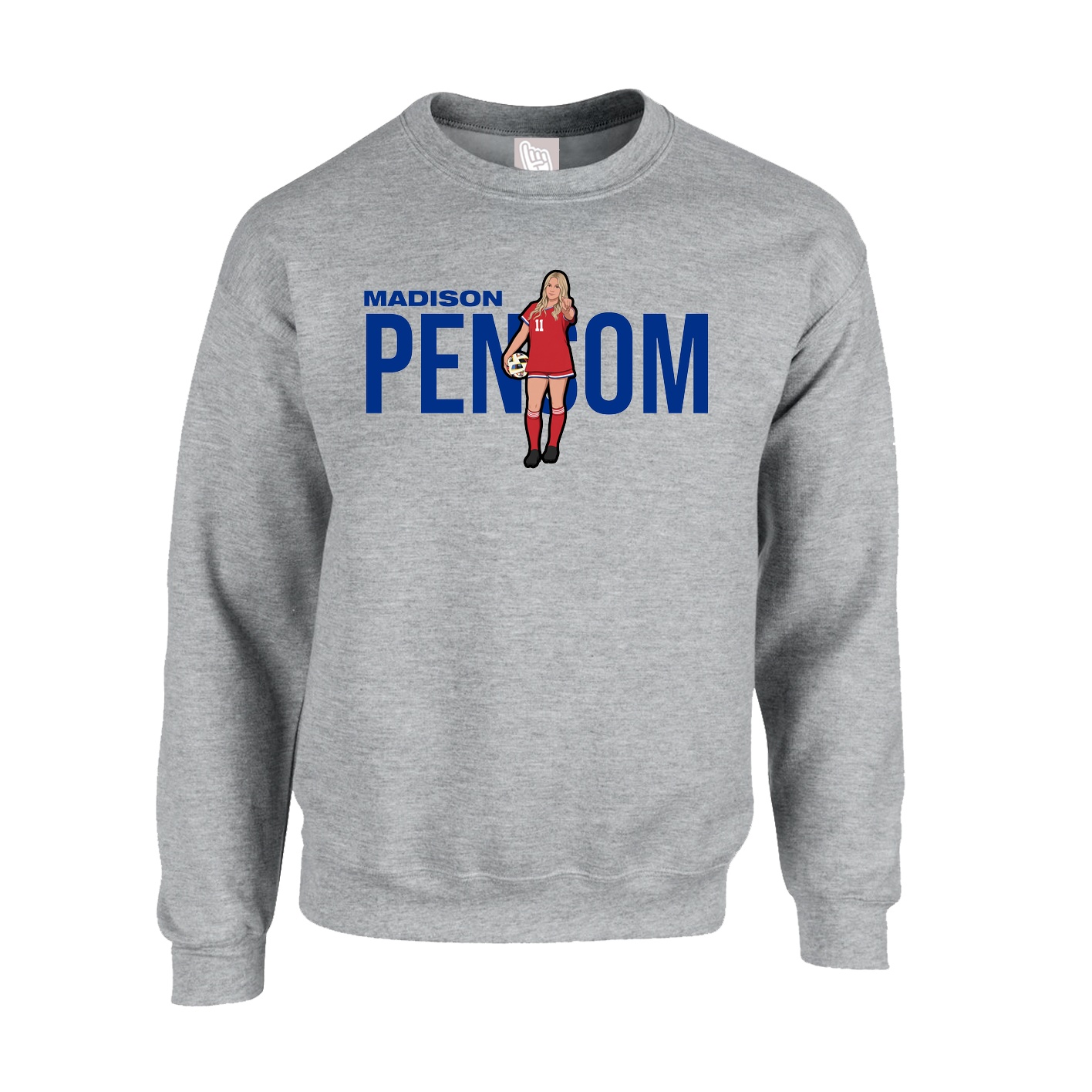 Fleece Crew — Player Name in Grey