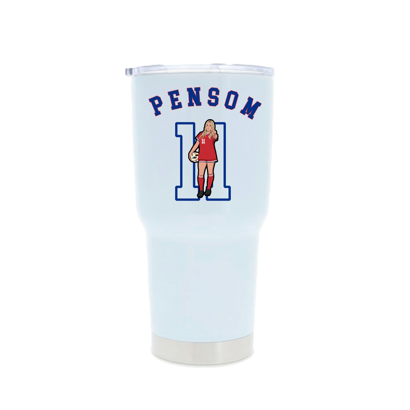 30oz Stainless Steel Tumbler — Shirsey Arch in White