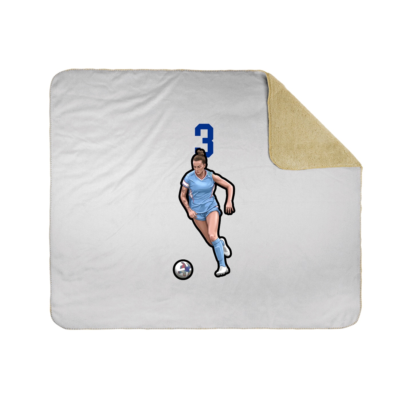 Throw Blanket — Number Top in White