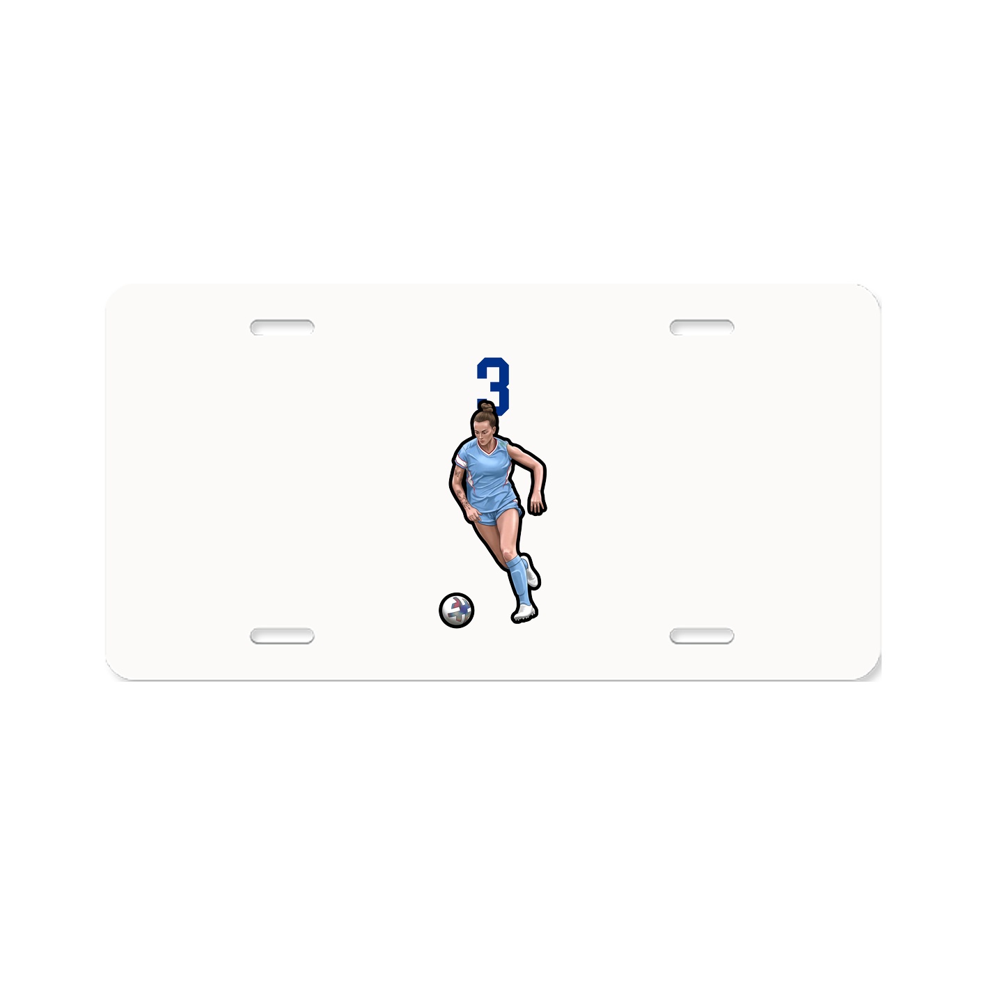 License Plate — Number Top in Classic