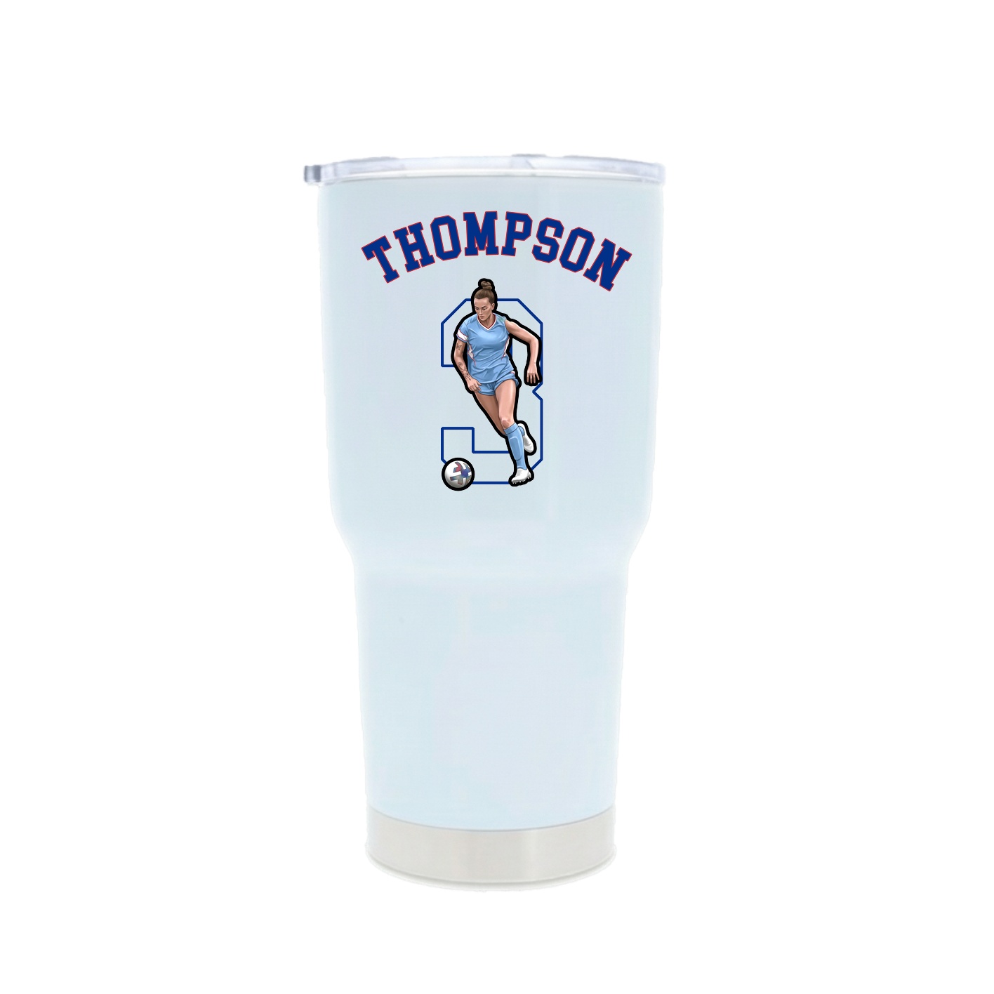 30oz Stainless Steel Tumbler — Shirsey Arch in White