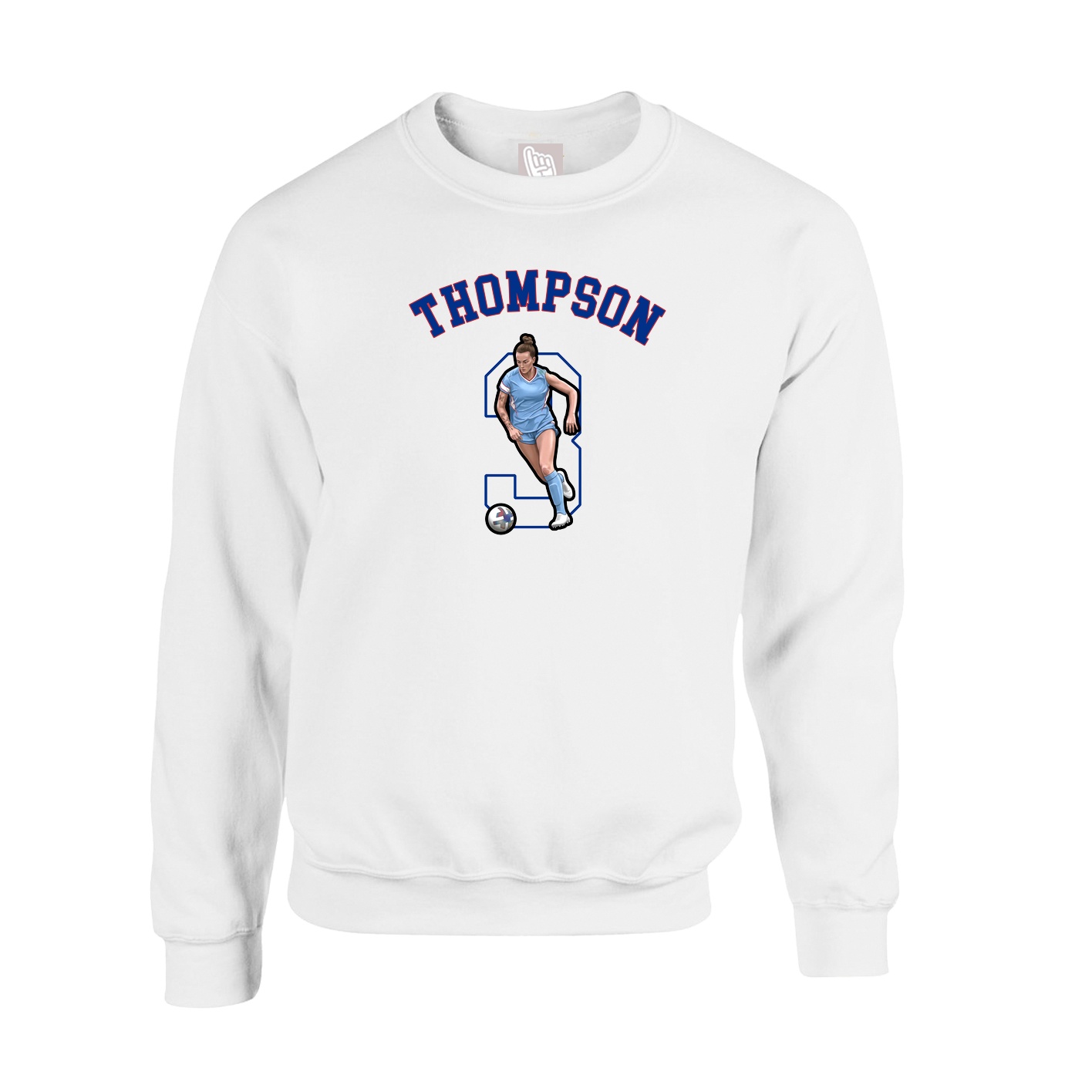 Fleece Crew — Shirsey Arch in White