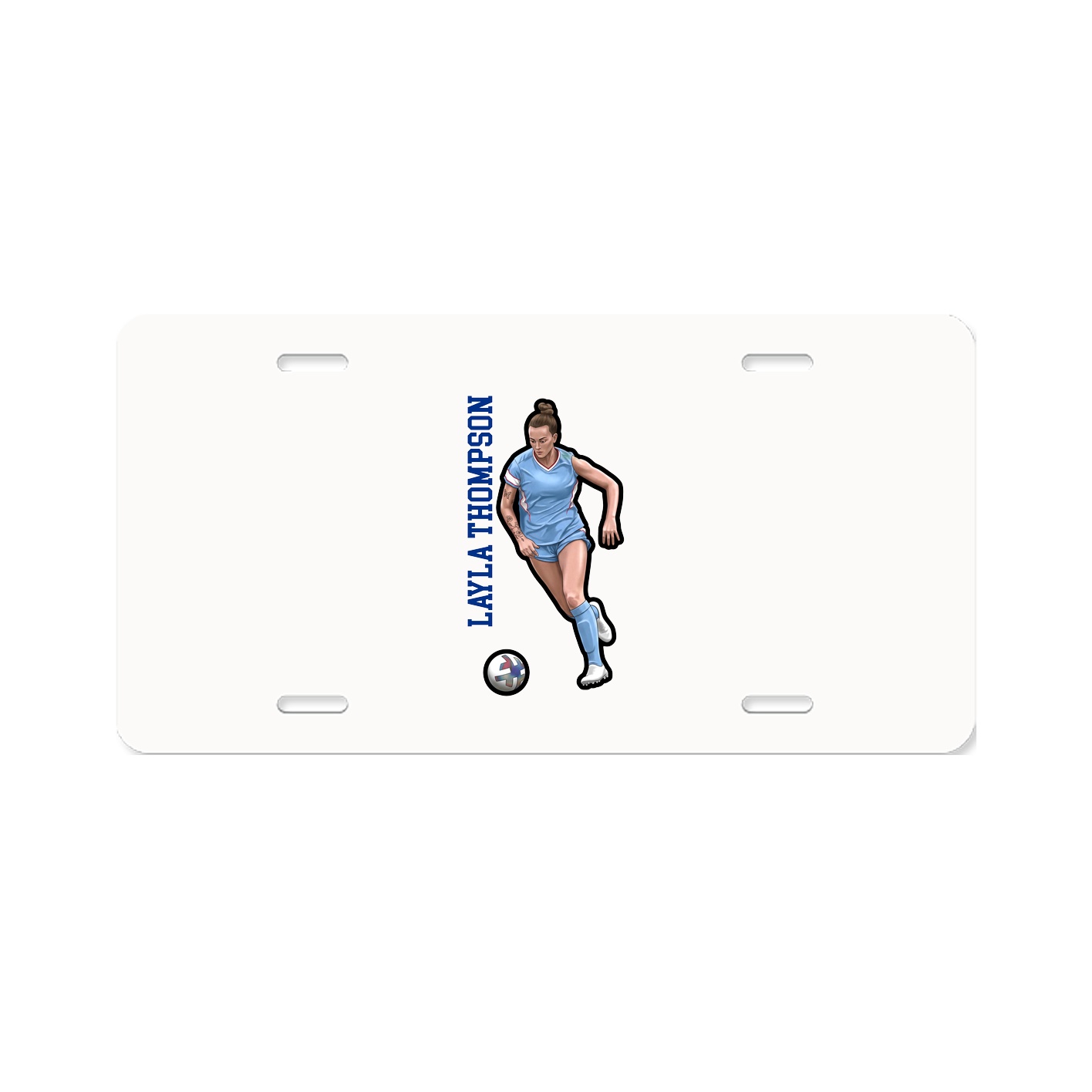 License Plate — Name Vertical in Classic
