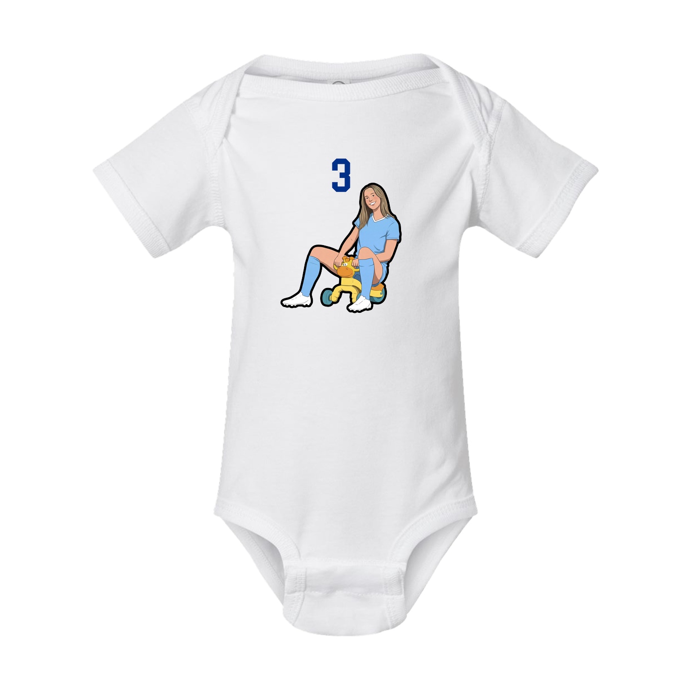 Baby Onesie — Number Top in White