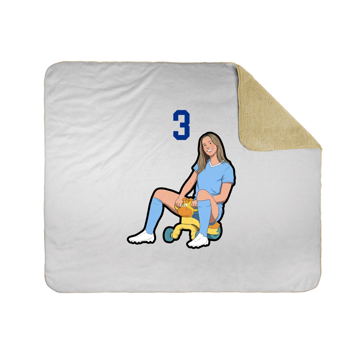 Throw Blanket — Number Top in White