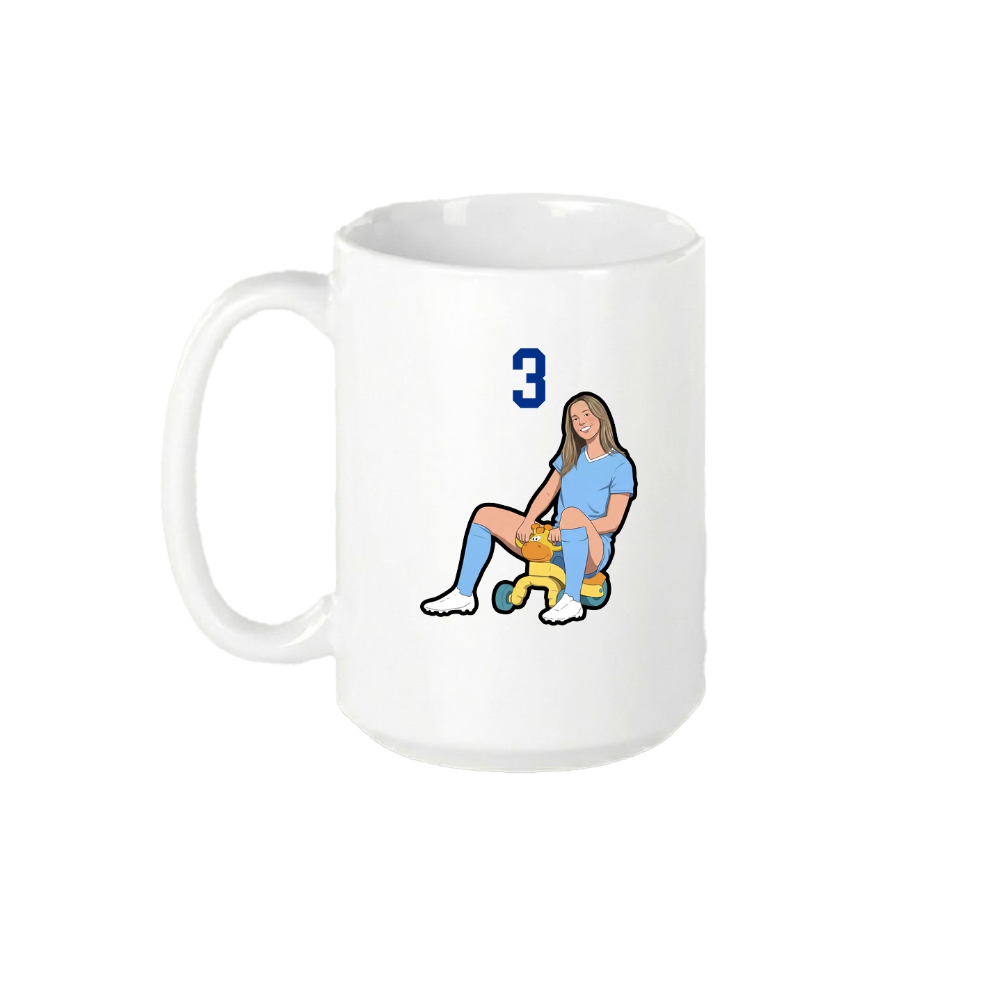 15oz Coffee Mug — Number Top in White