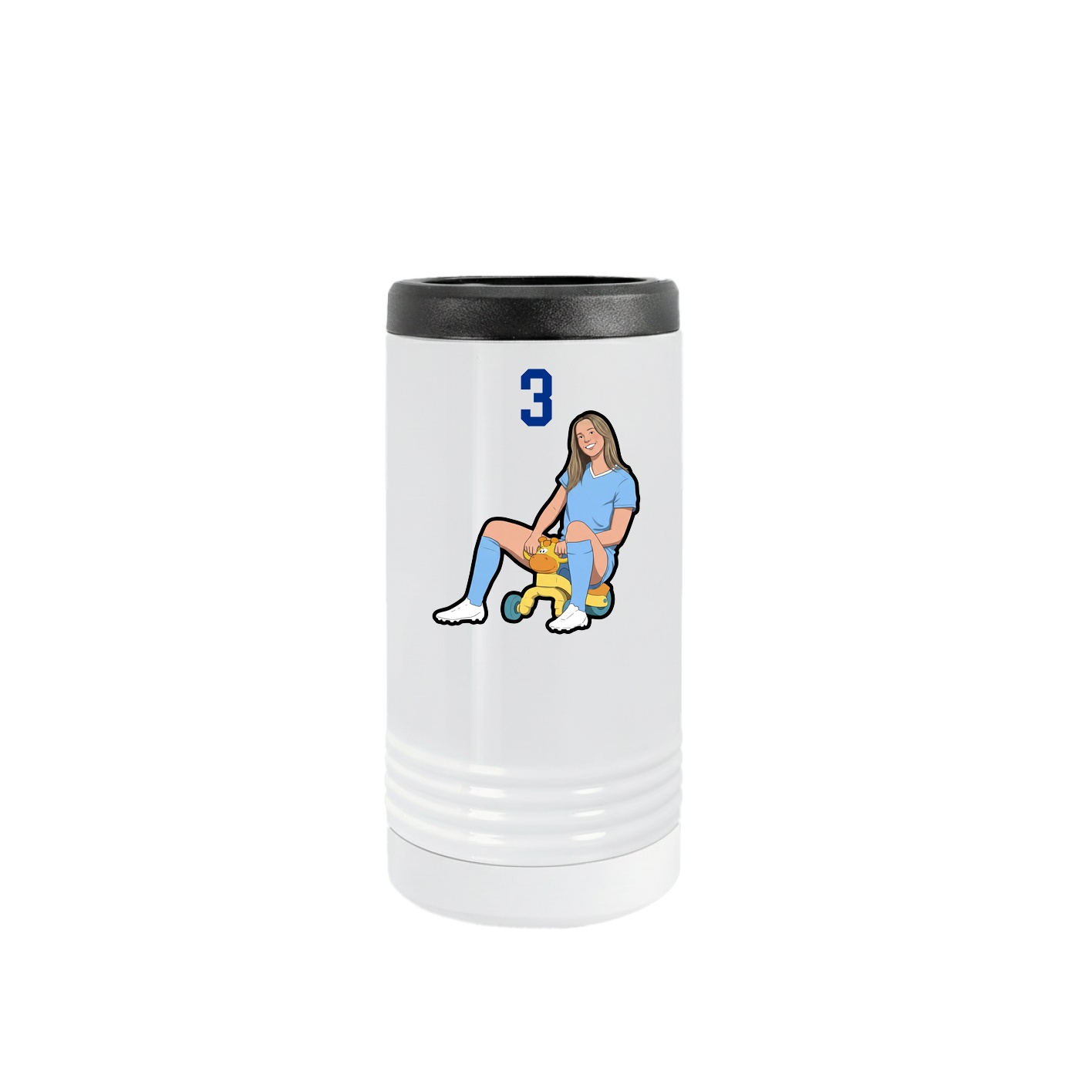 Slim Beverage Holder — Number Top in White