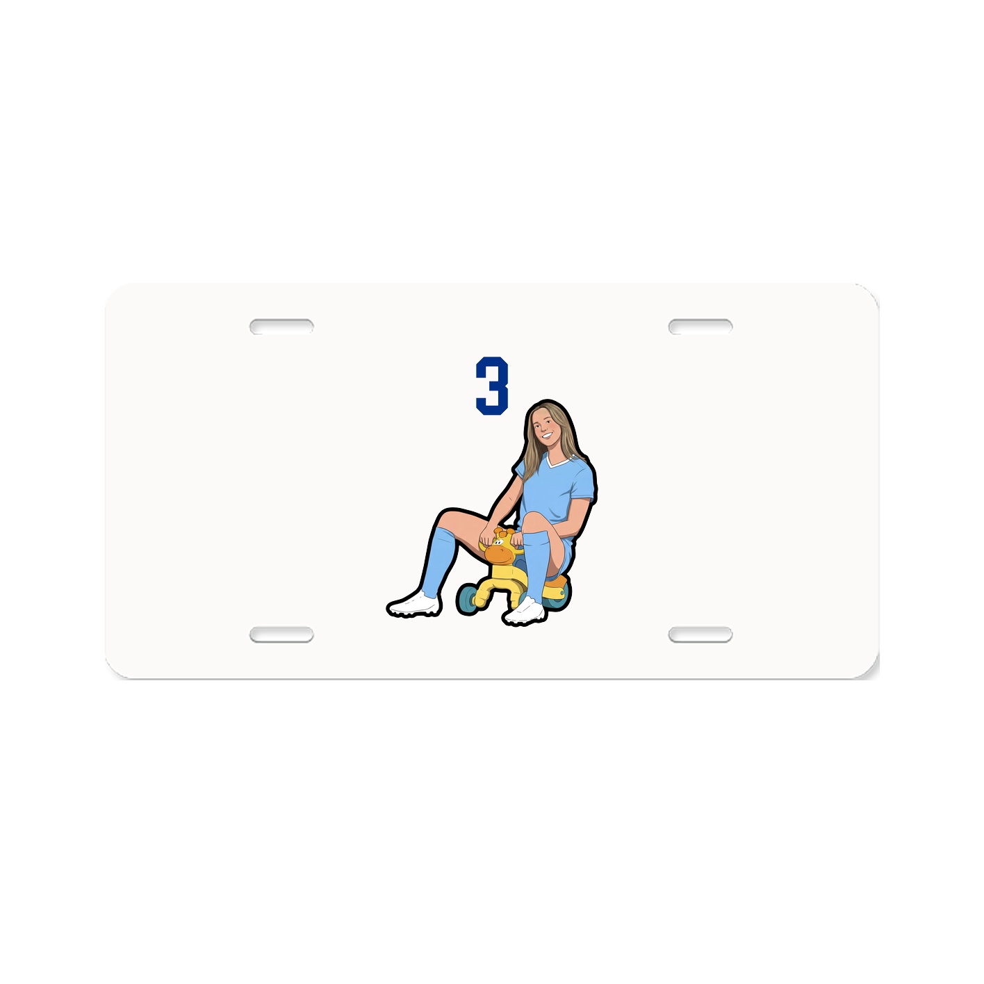 License Plate — Number Top in Classic
