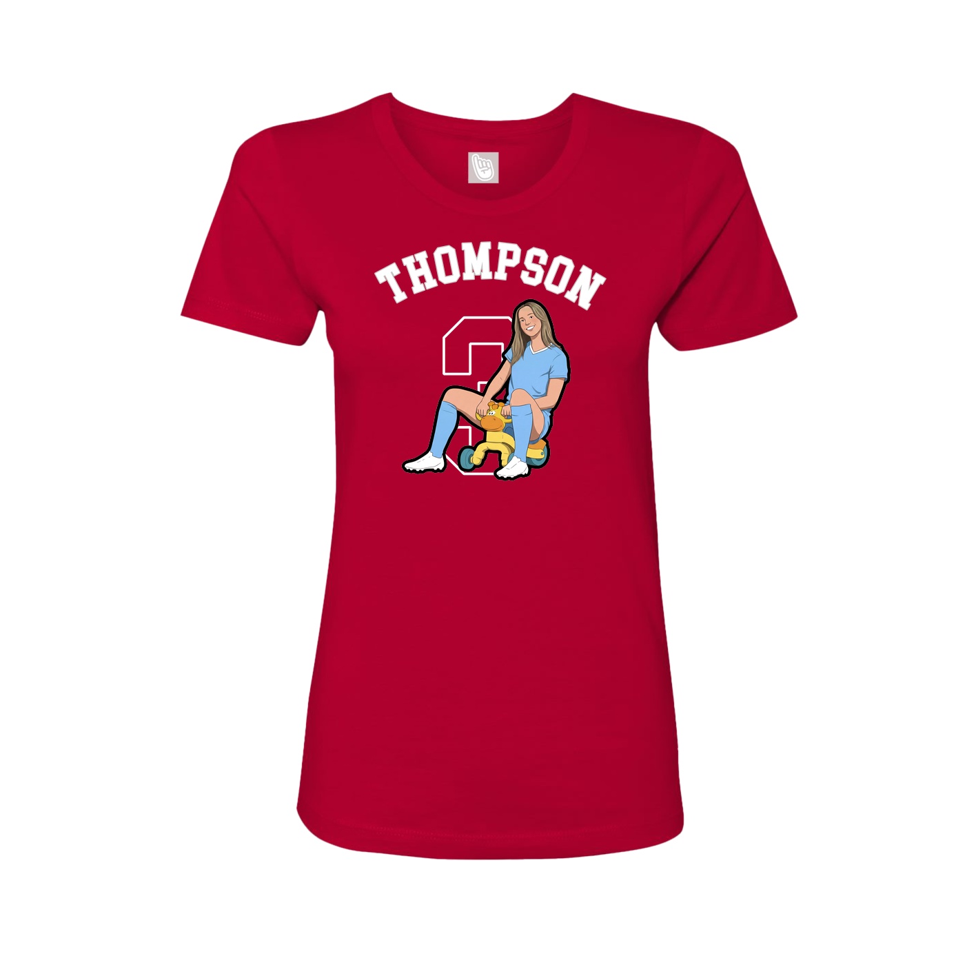Fitted Women's Tee — Shirsey Arch in Red