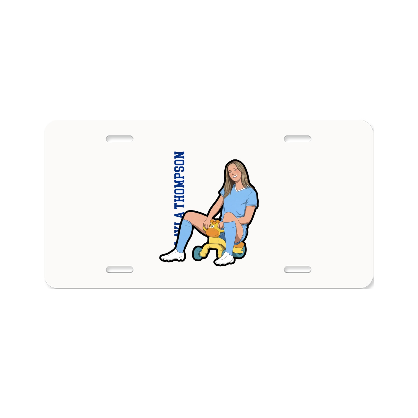 License Plate — Name Vertical in Classic