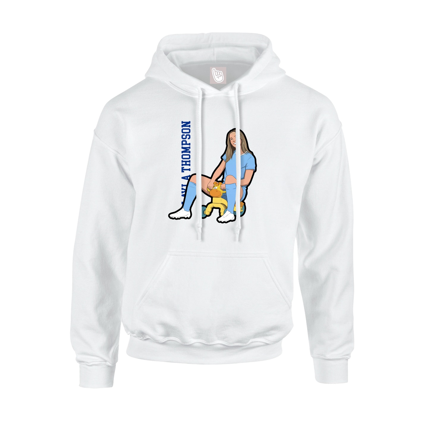 Hoodie — Name Vertical in White