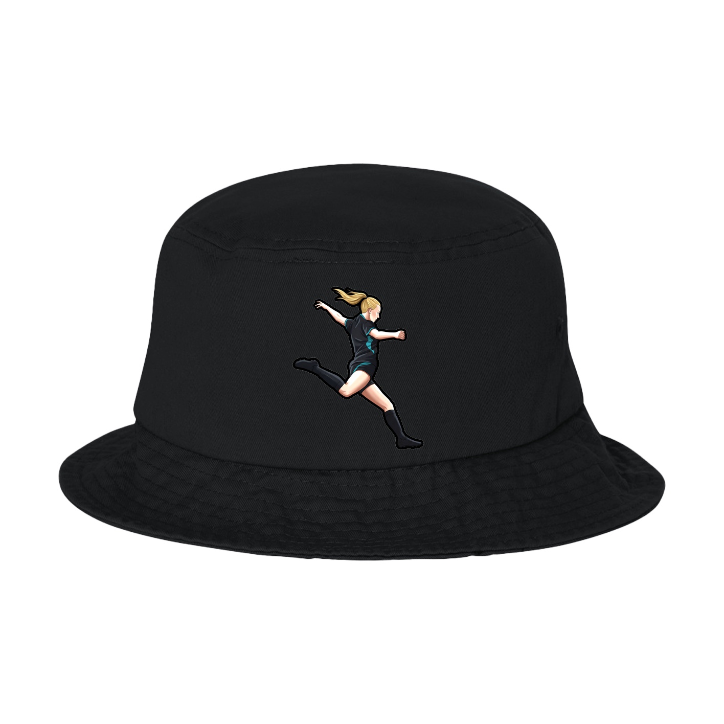 Bucket Cap — Name Vertical in Black