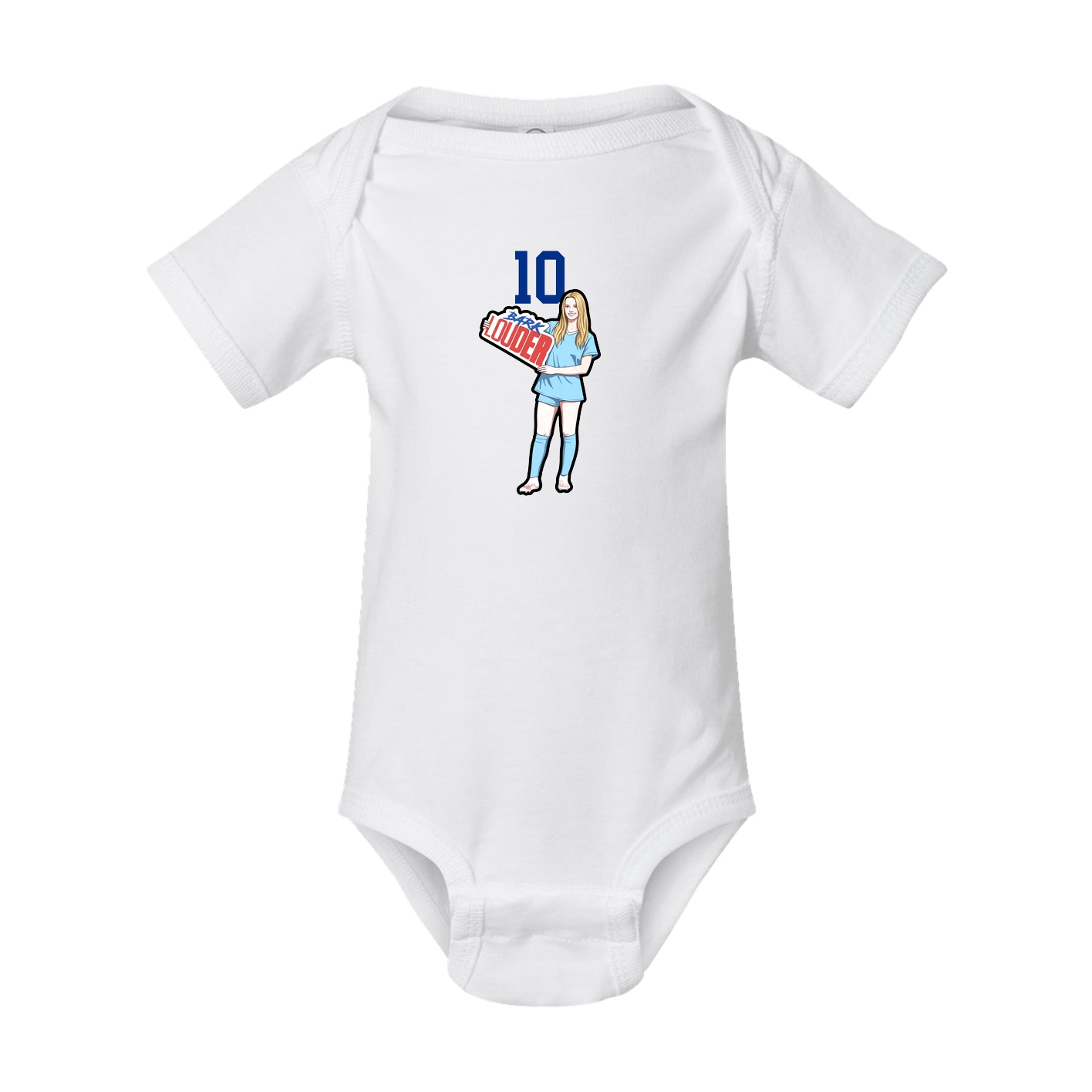 Baby Onesie — Number Top in White