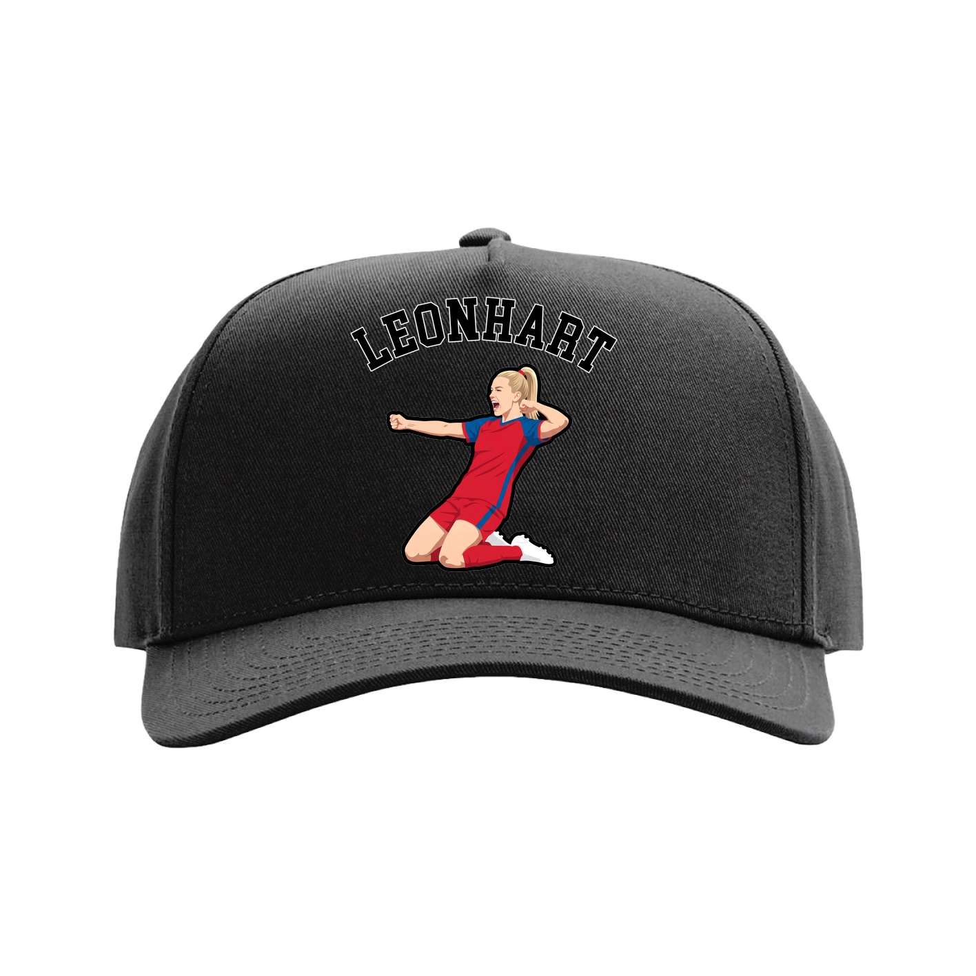 Full Fabric Five-Panel Champ Cap — Shirsey Arch in Black