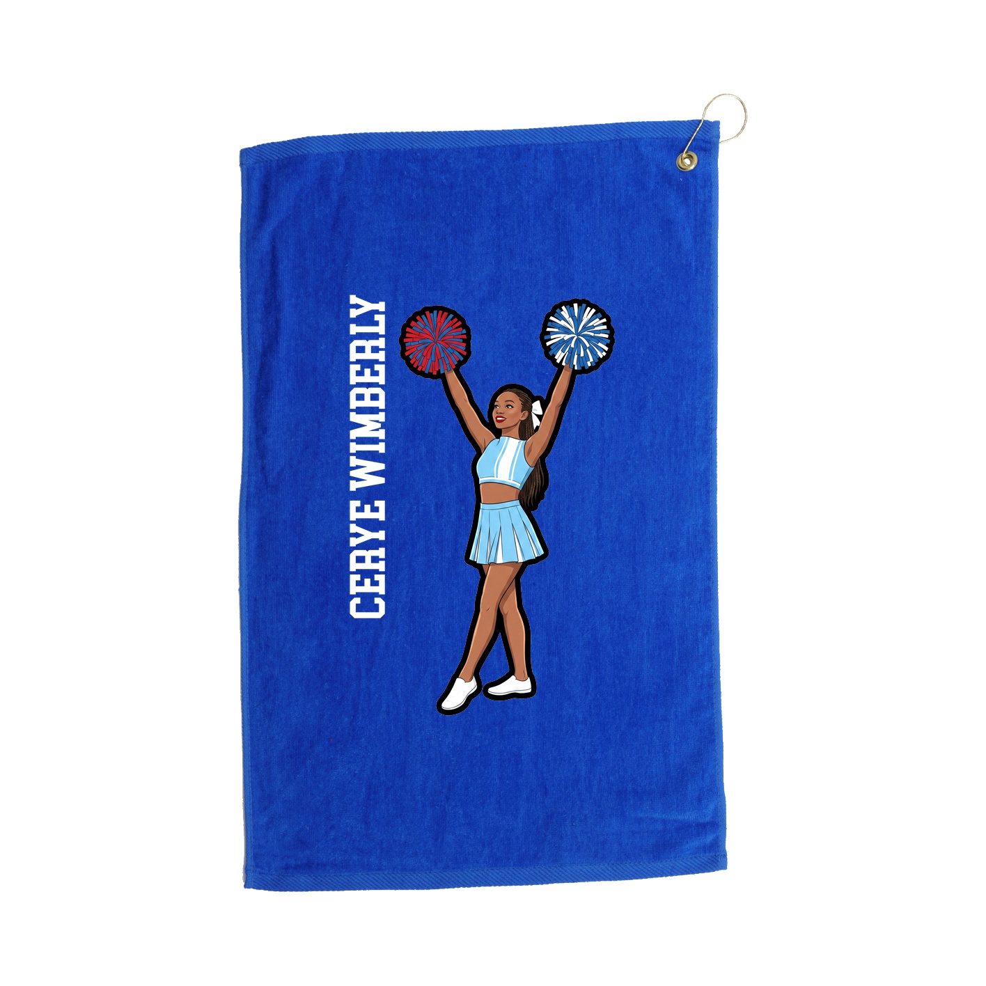 Golf Towel — Name Vertical in Royal