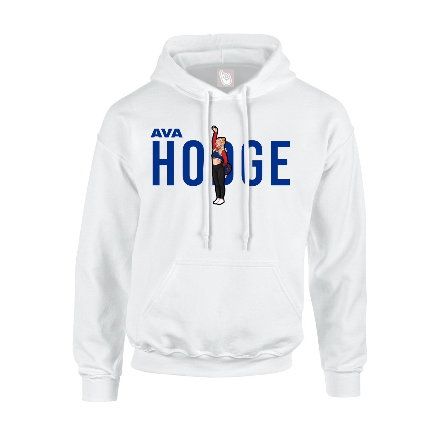 Youth Hoodie — Player Name in White