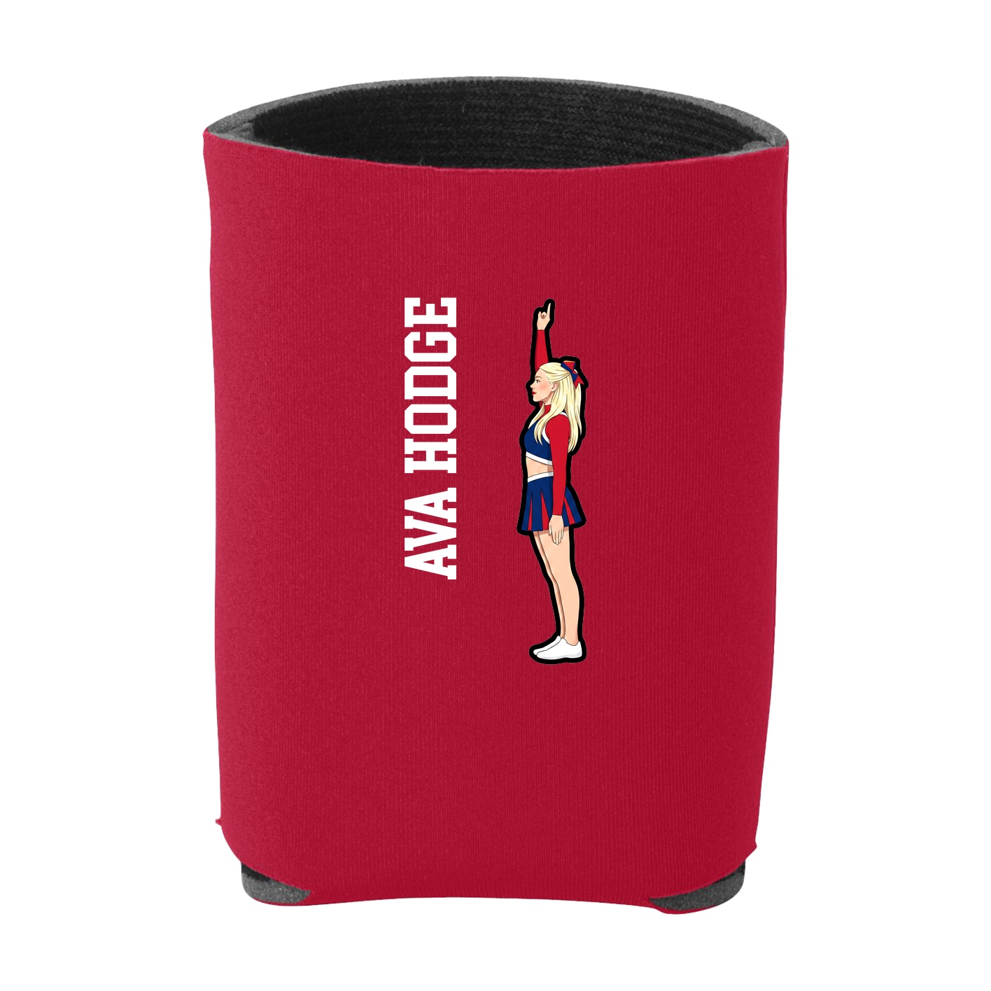 Can Holder — Name Vertical in Red