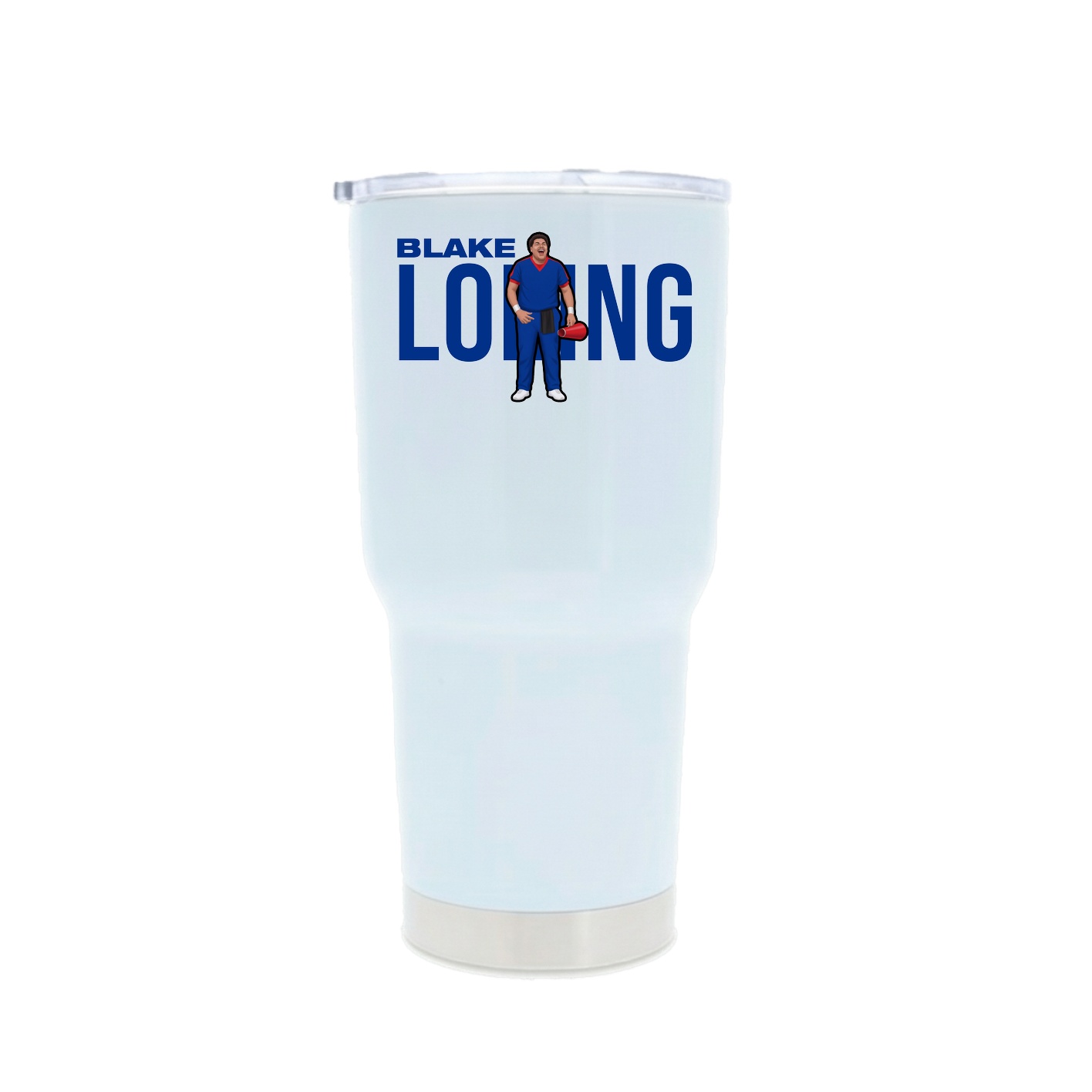 30oz Stainless Steel Tumbler — Player Name in White