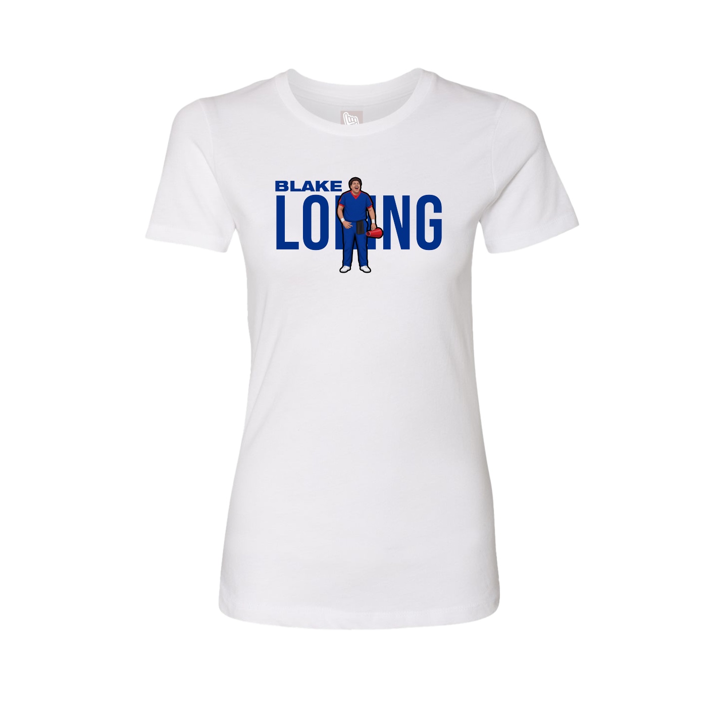 Fitted Women's Tee — Player Name in White
