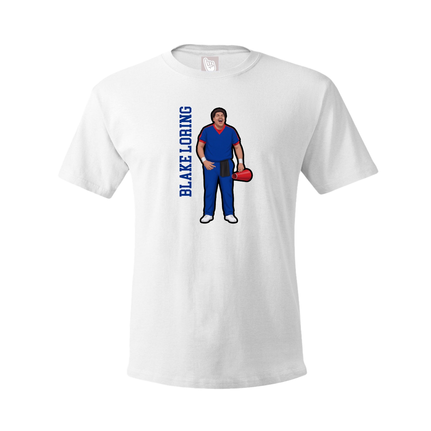 Youth Tee — Name Vertical in White