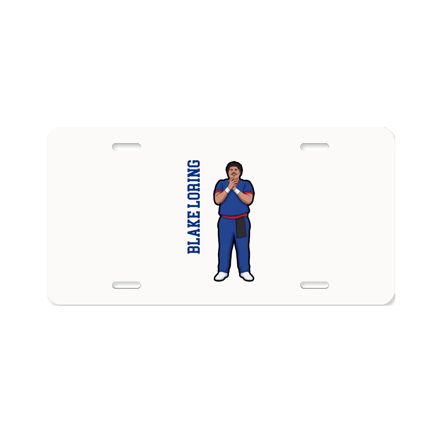License Plate — Name Vertical in Classic