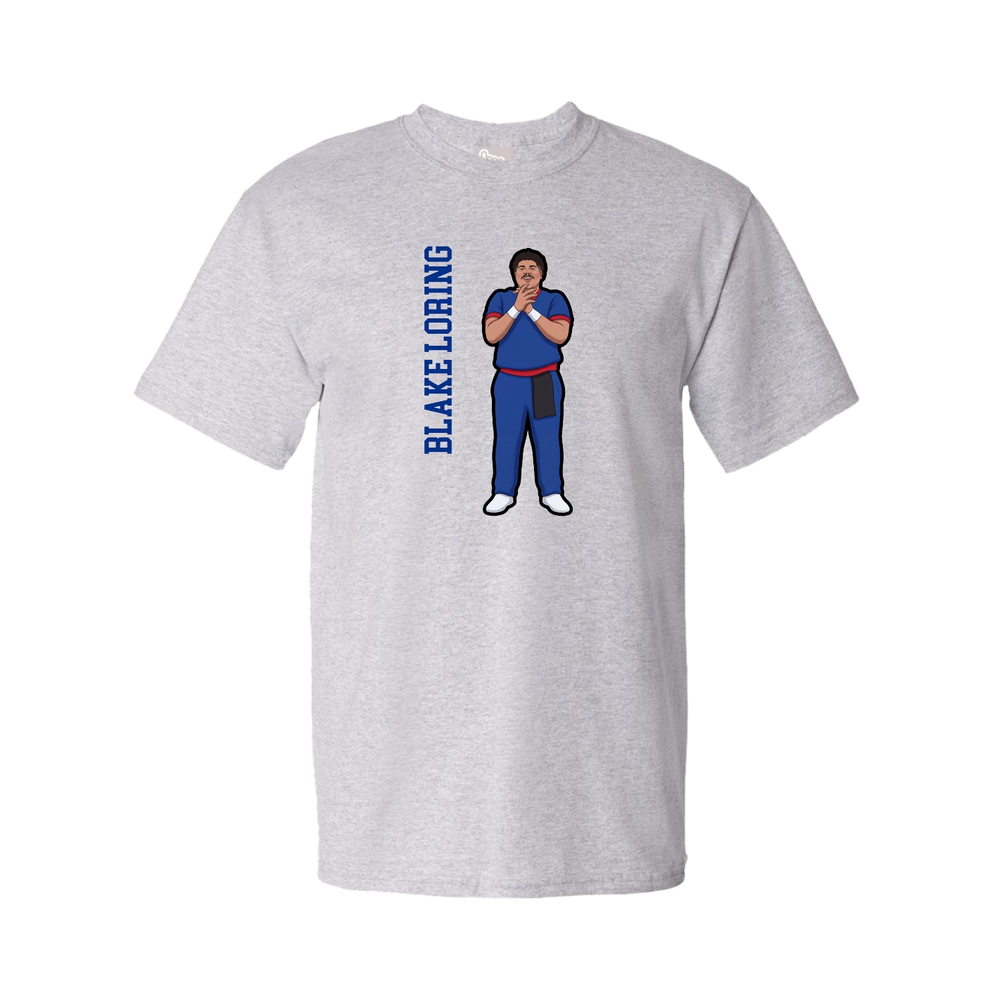 Youth Tee — Name Vertical in Grey