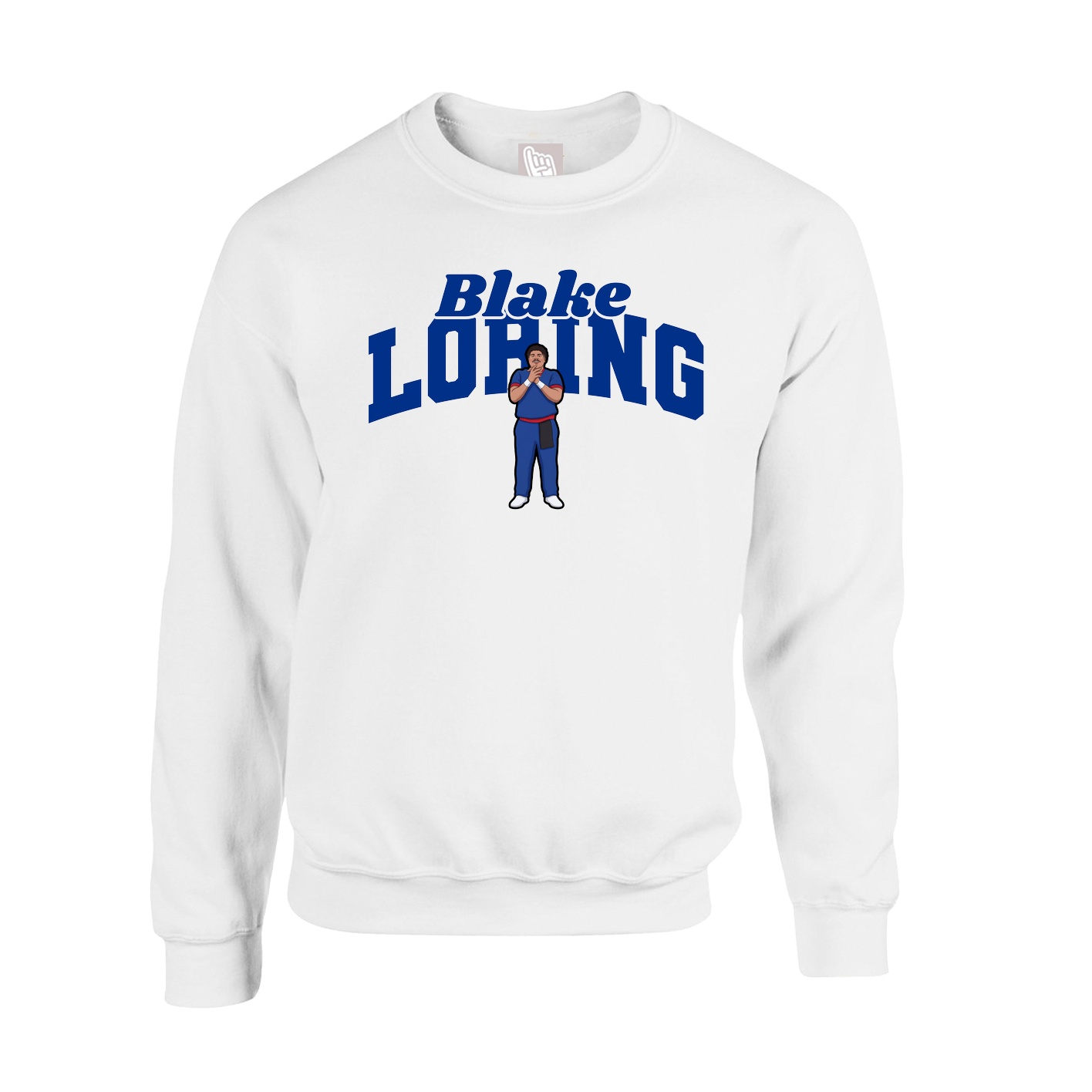 Fleece Crew — Signature Arch in White