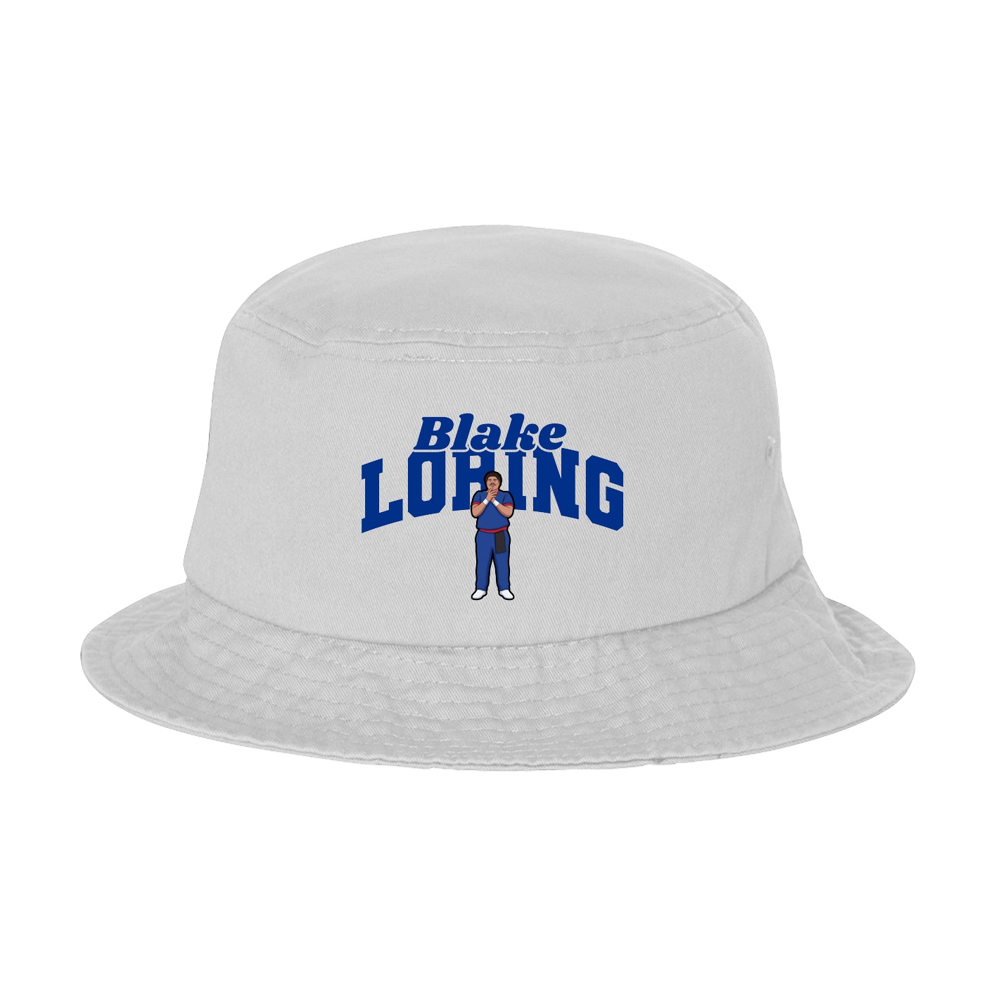 Bucket Cap — Signature Arch in White