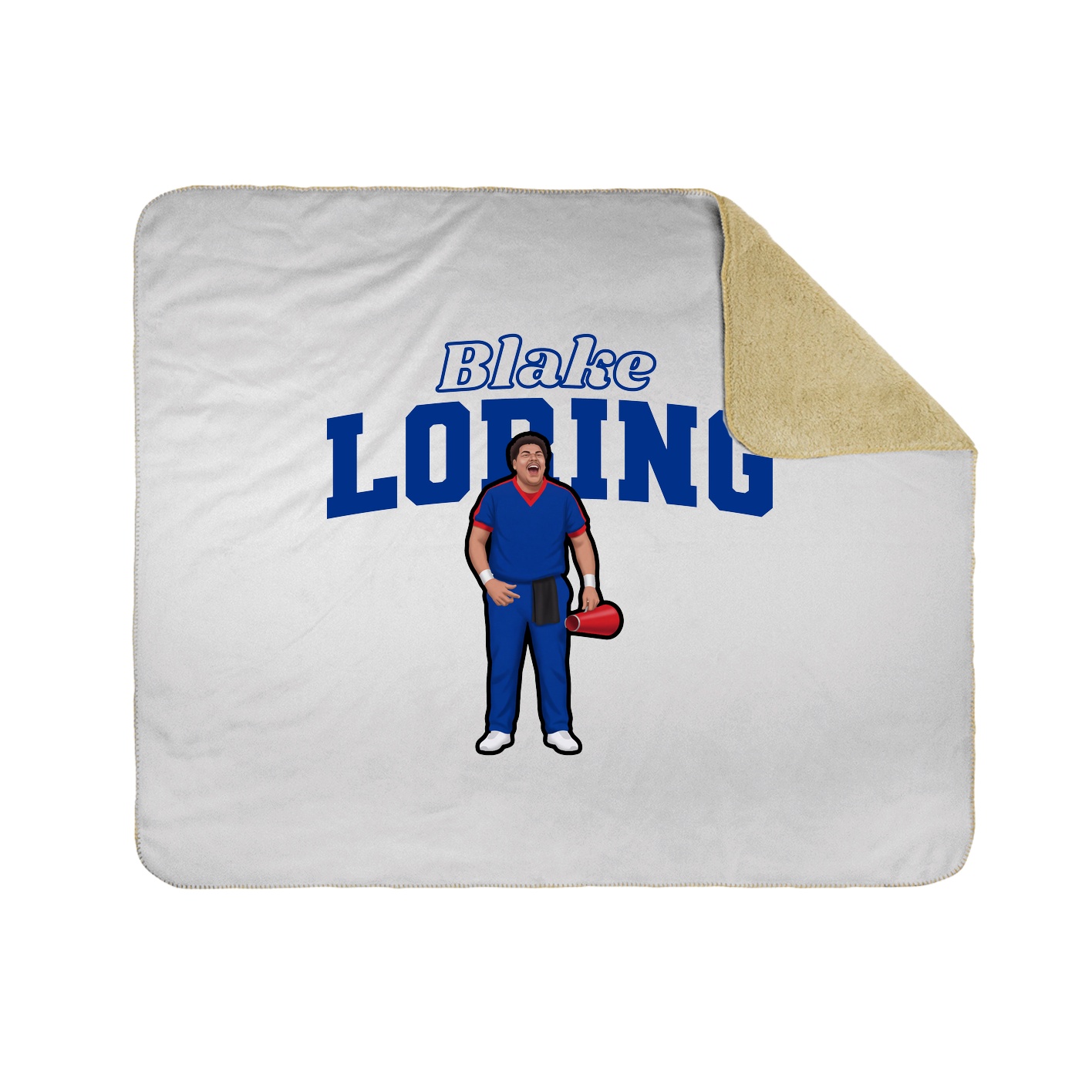 Throw Blanket — Name Arch in White