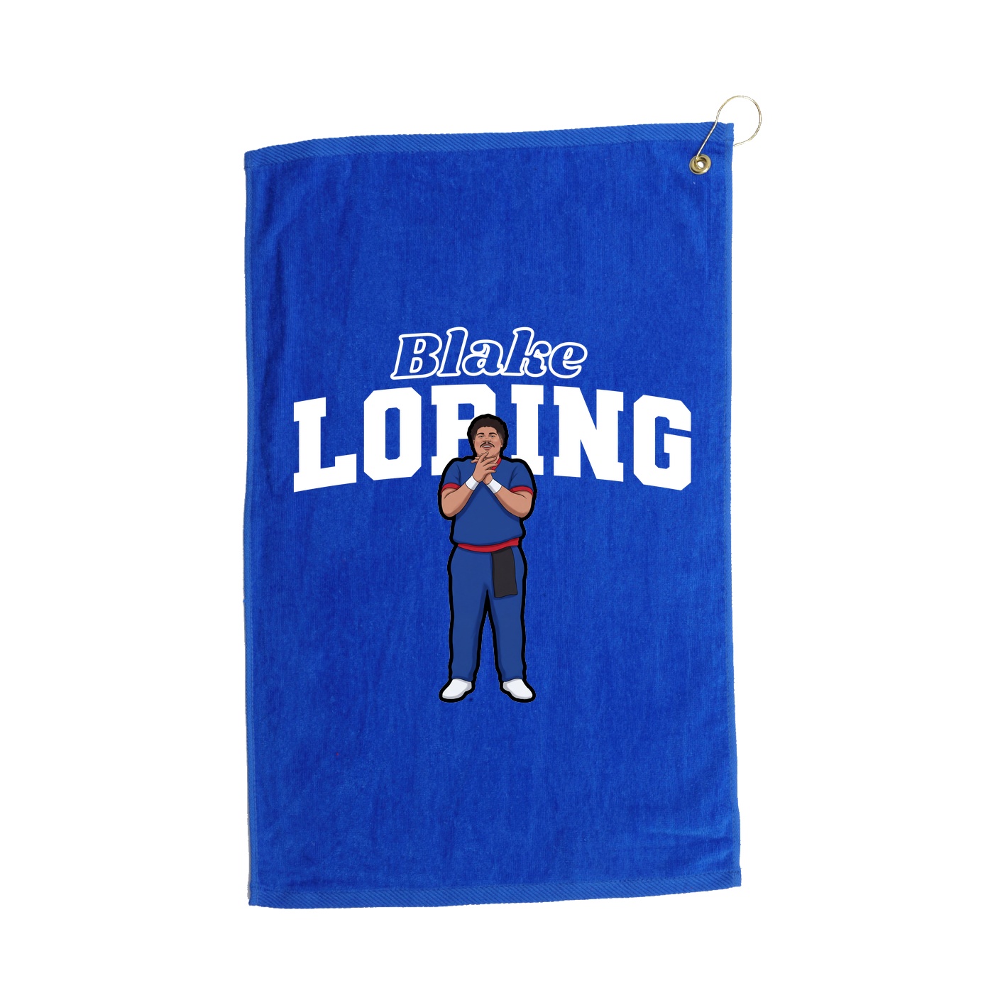 Golf Towel — Name Arch in Royal