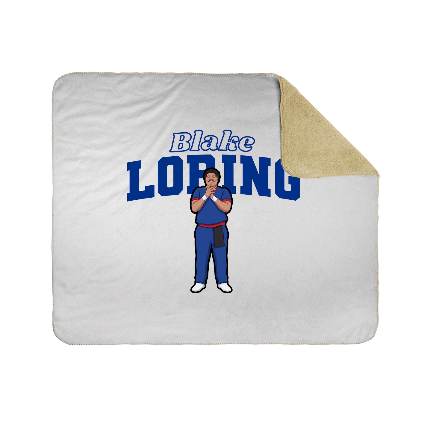 Throw Blanket — Name Arch in White