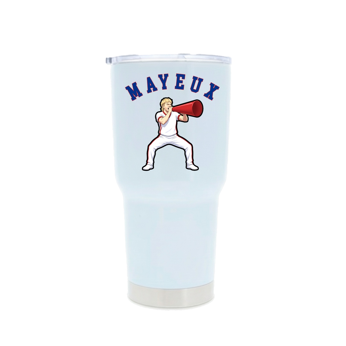 30oz Stainless Steel Tumbler — Shirsey Arch in White
