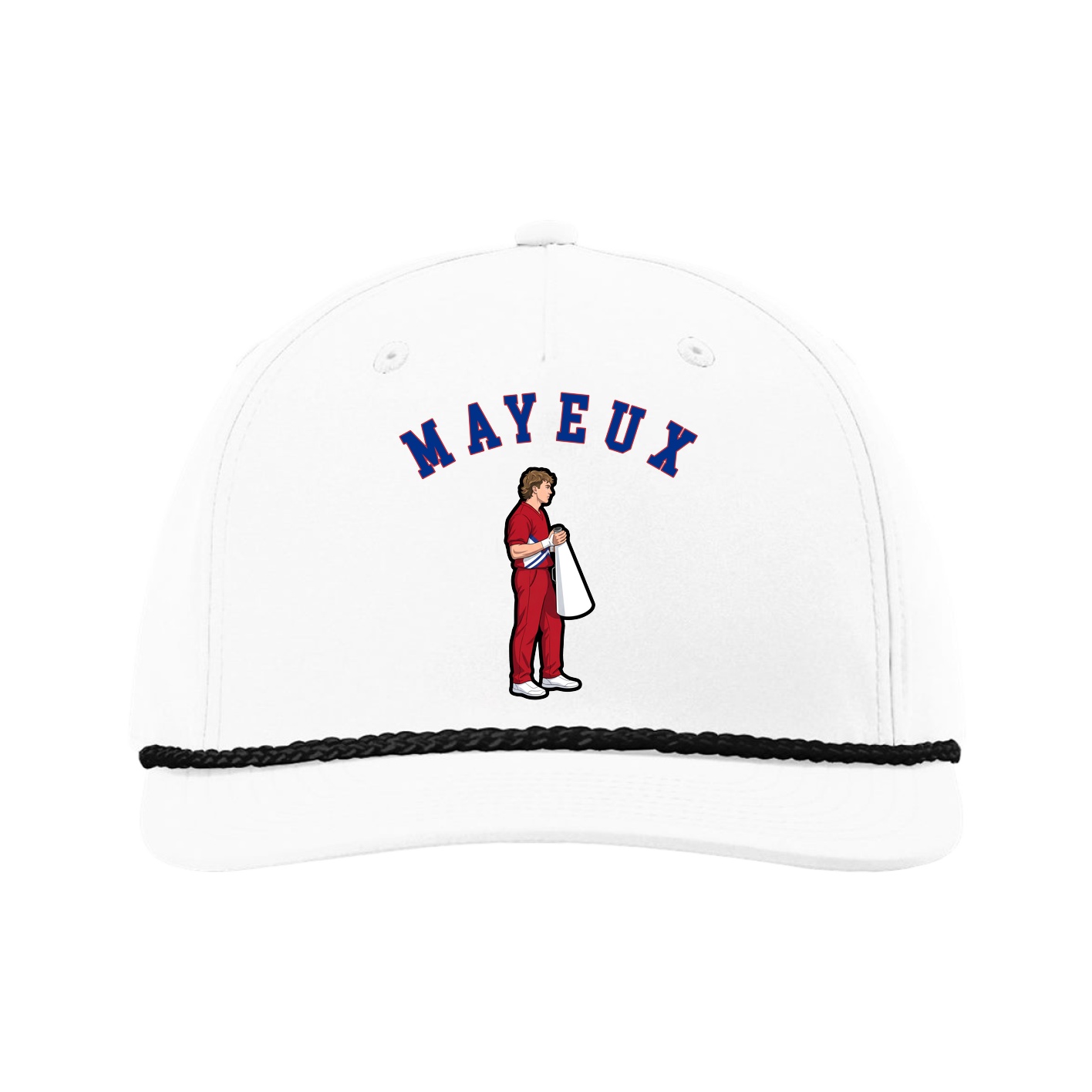 Five-Panel Classic Rope Cap — Shirsey Arch in White