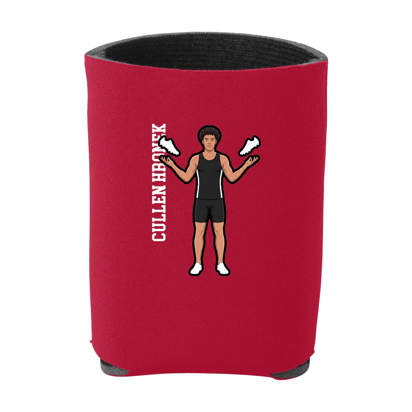 Can Holder — Name Vertical in Red