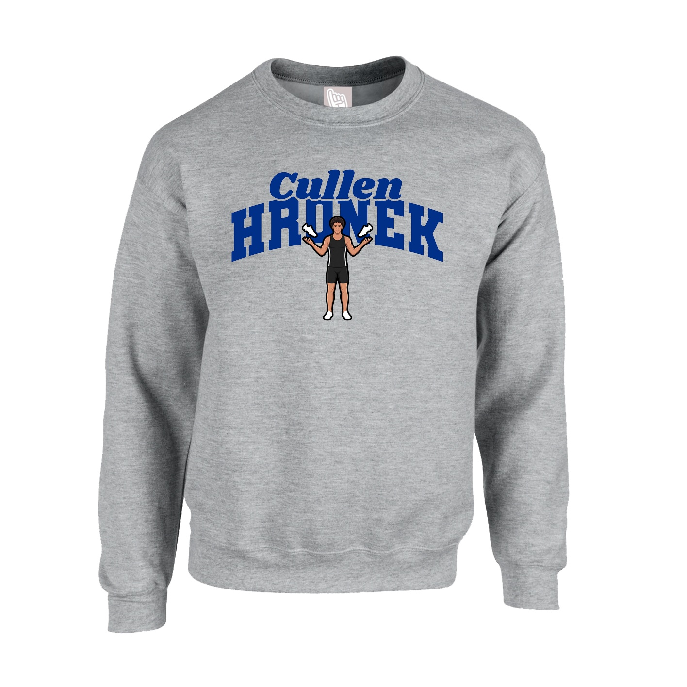 Fleece Crew — Signature Arch in Grey