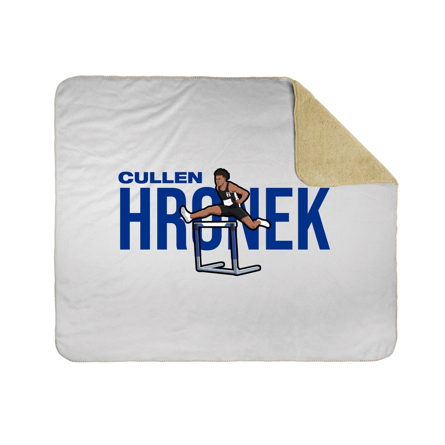 Throw Blanket — Player Name in White