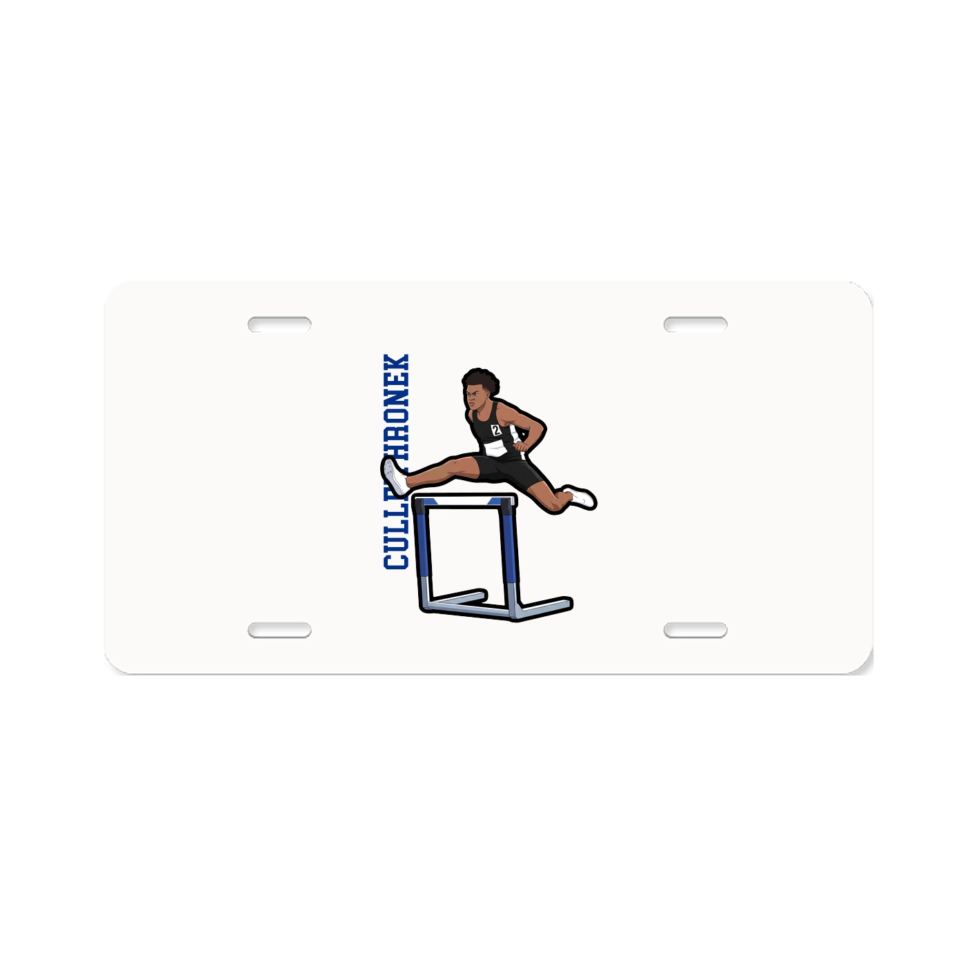 License Plate — Name Vertical in Classic