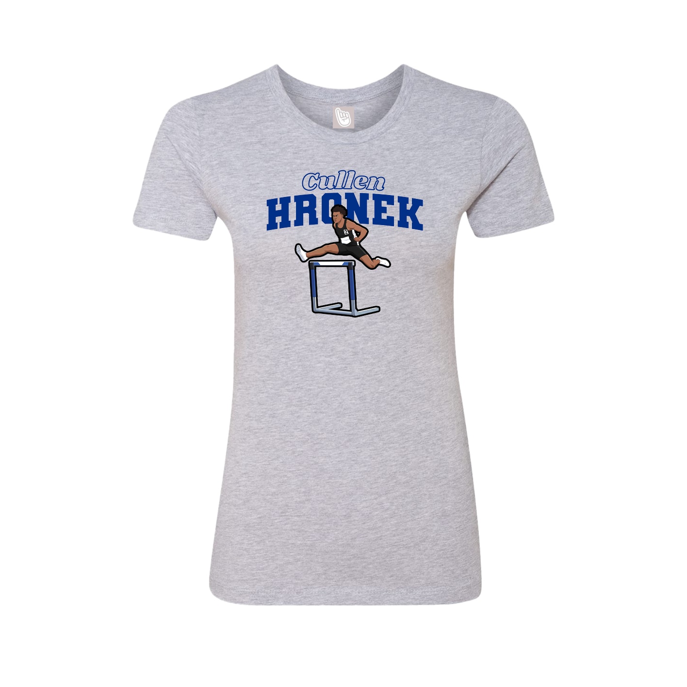 Womens Tee — Name Arch in Grey