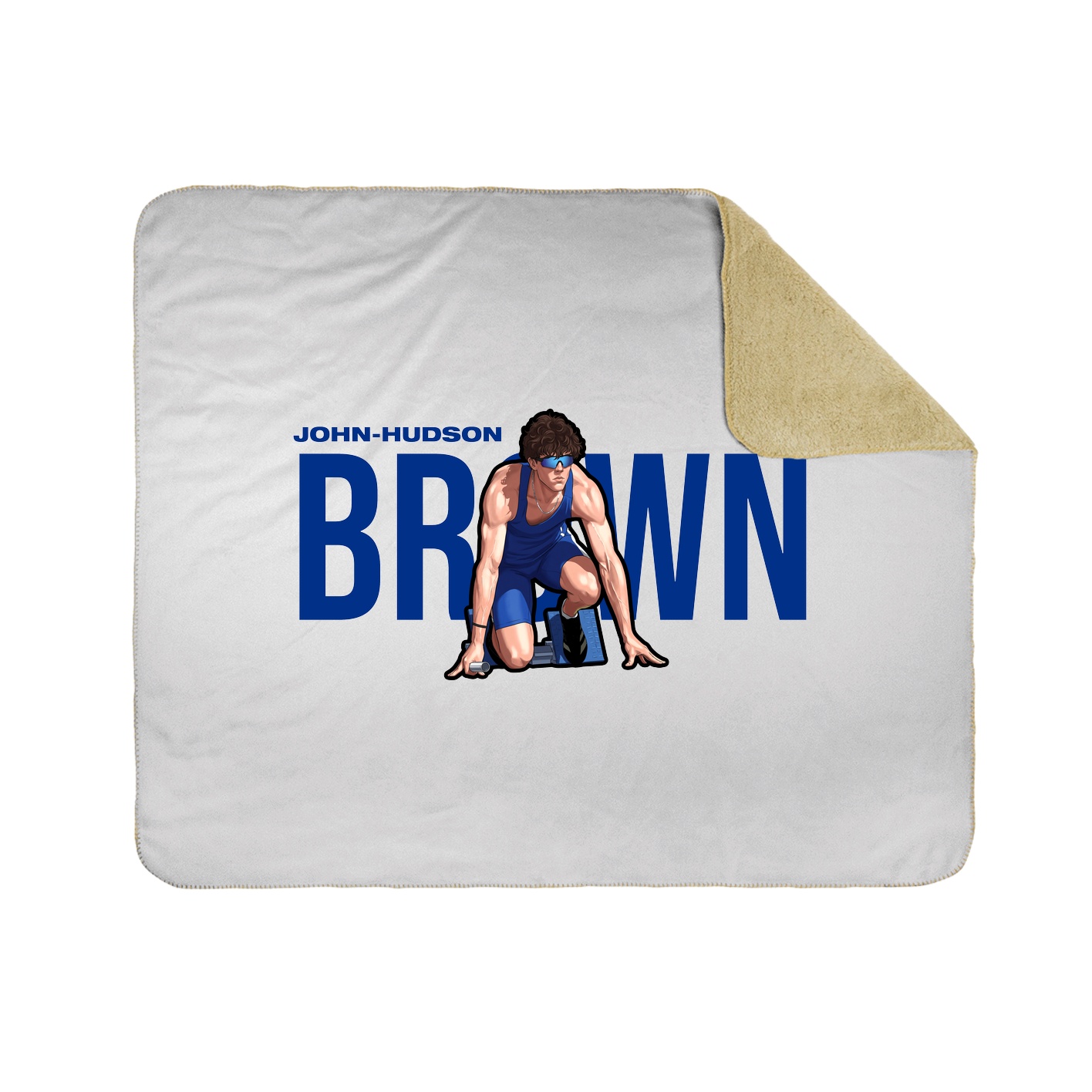 Throw Blanket — Player Name in White