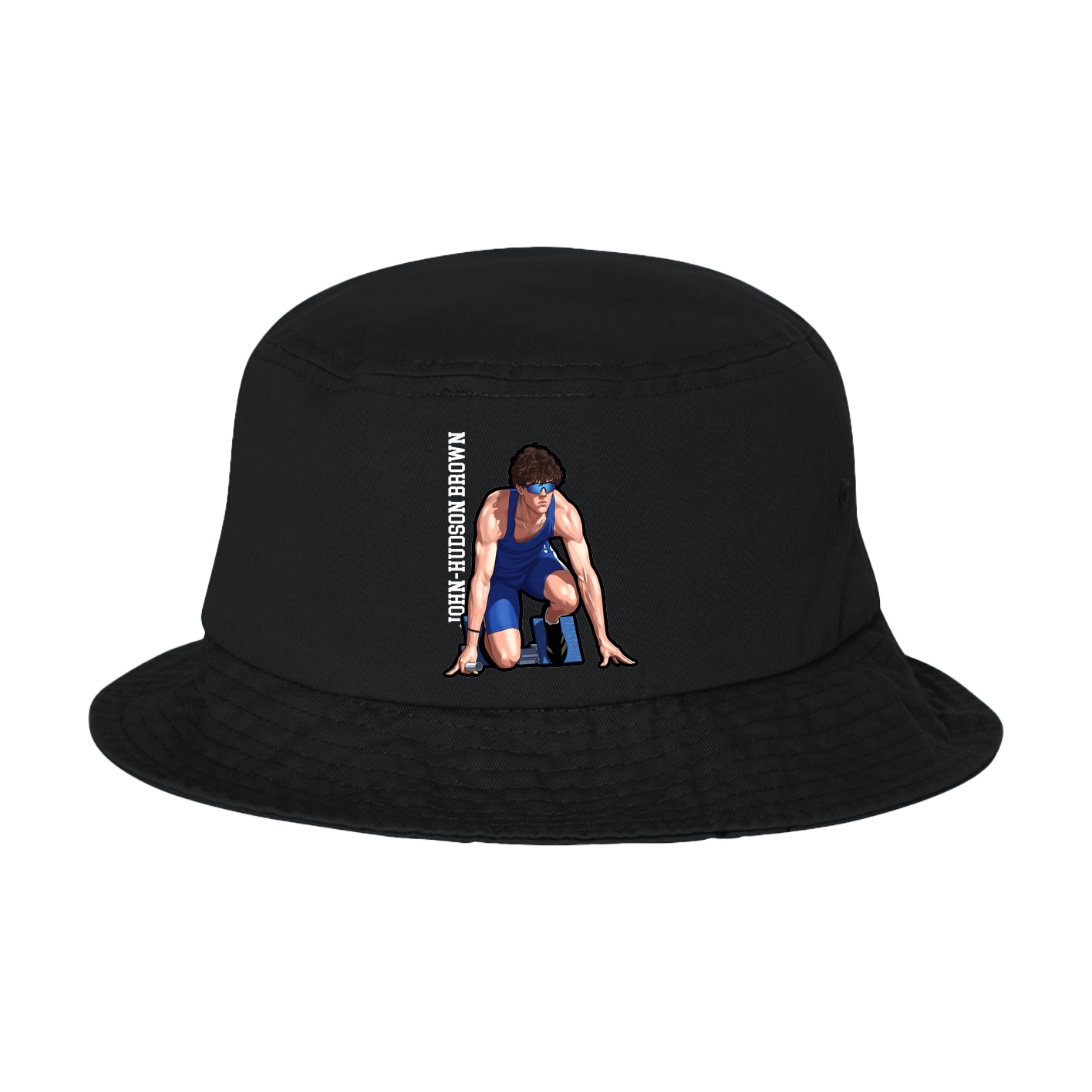 Bucket Cap — Name Vertical in Black