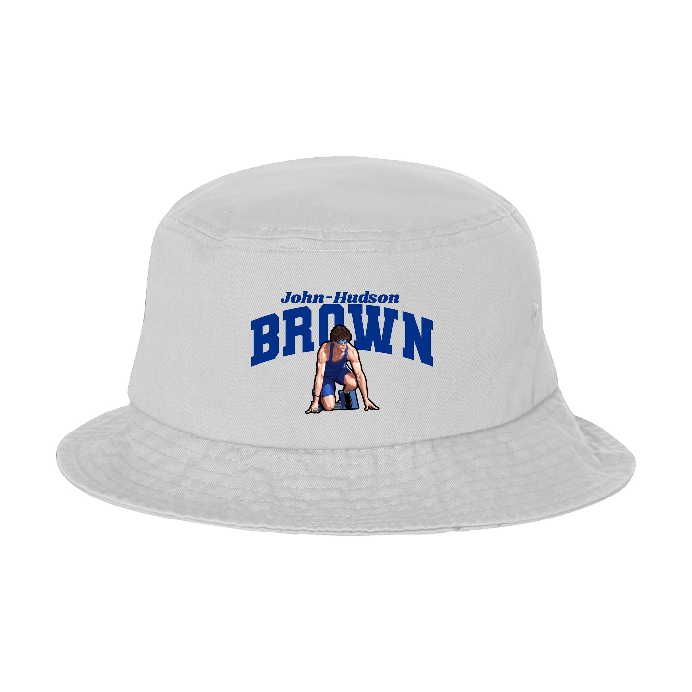 Bucket Cap — Signature Arch in White