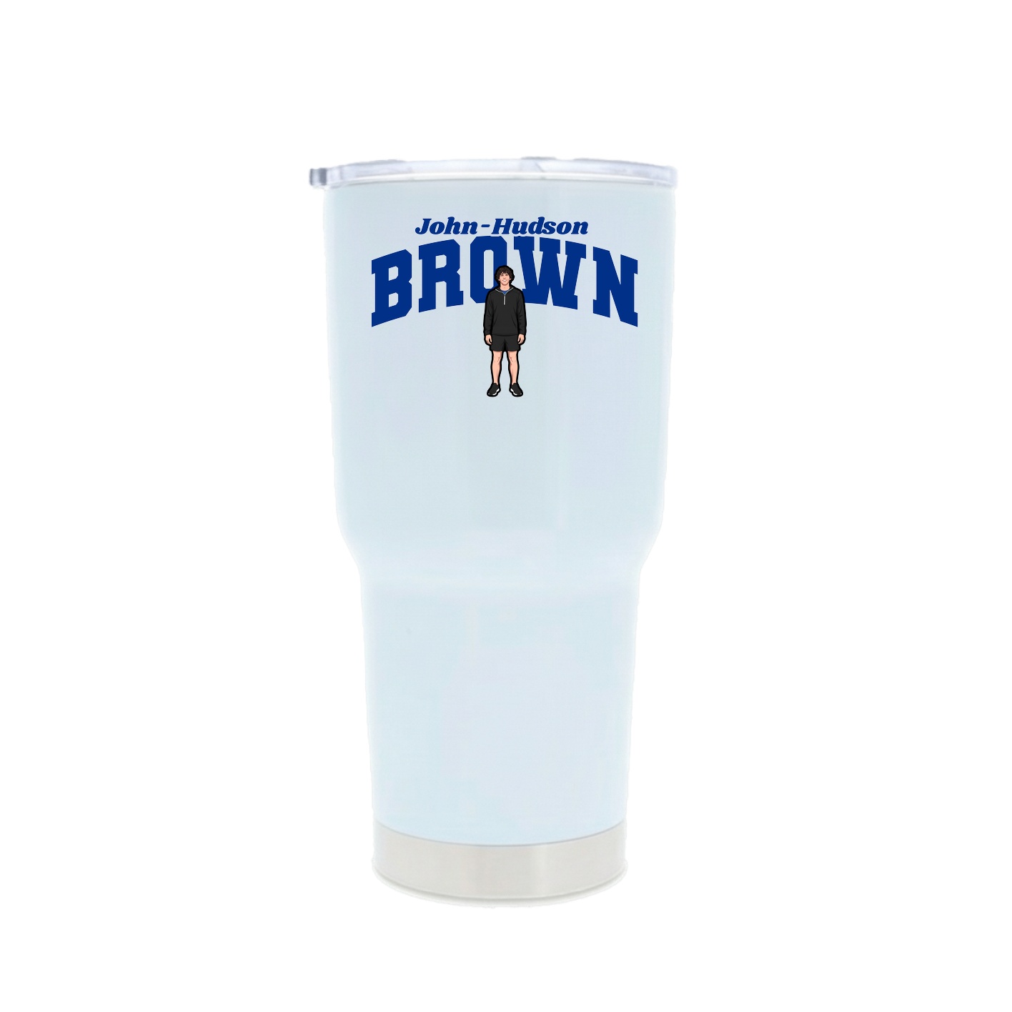 30oz Stainless Steel Tumbler — Signature Arch in White