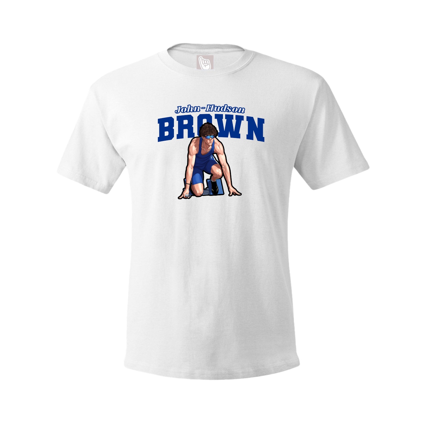 Youth Tee — Name Arch in White
