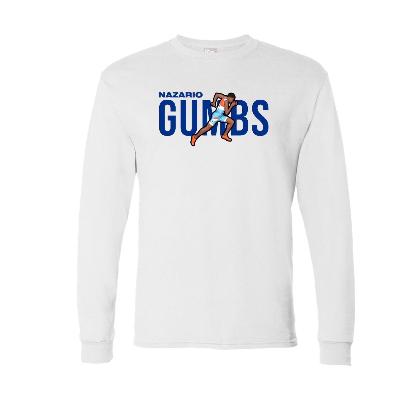 Long Sleeve Tee — Player Name in White