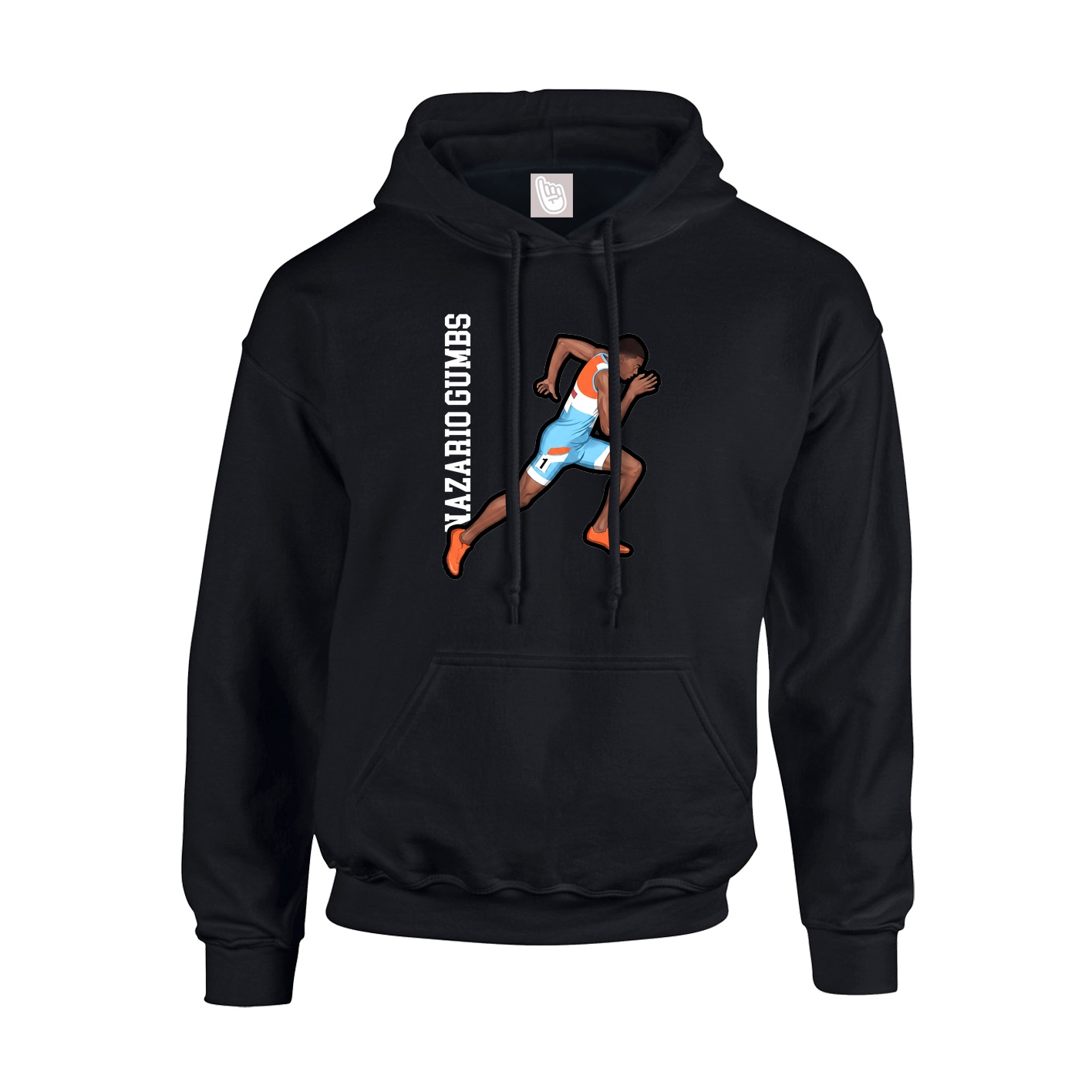 Hoodie — Name Vertical in Black