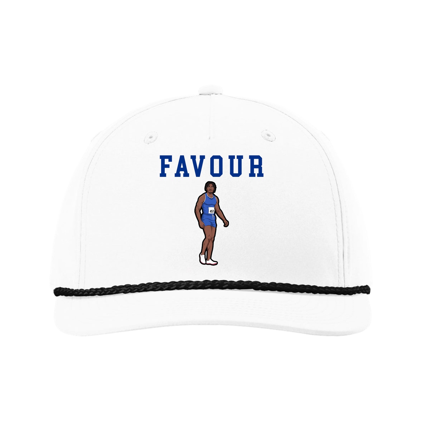 Five-Panel Classic Rope Cap — Shirsey in White