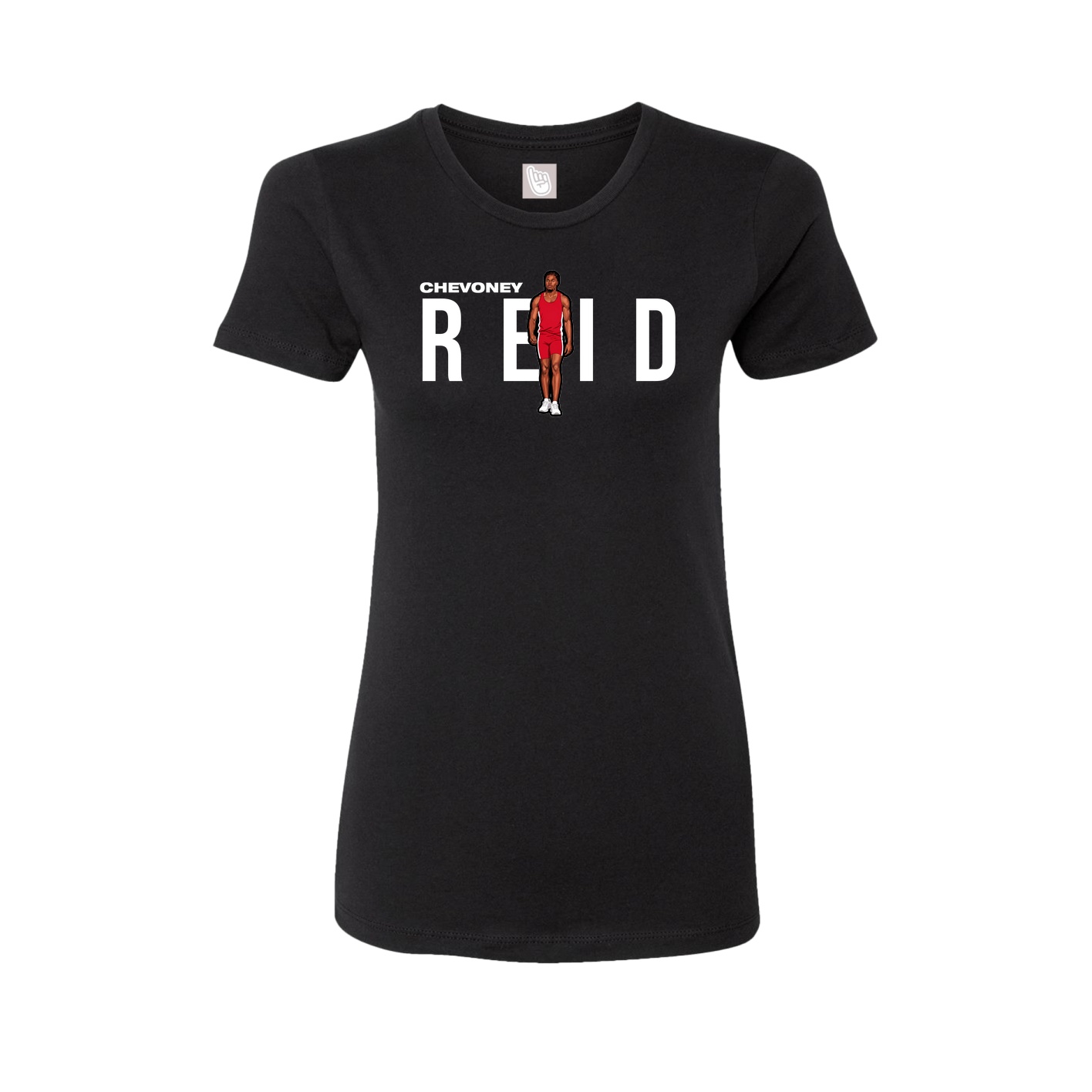 Fitted Women's Tee — Player Name in Black