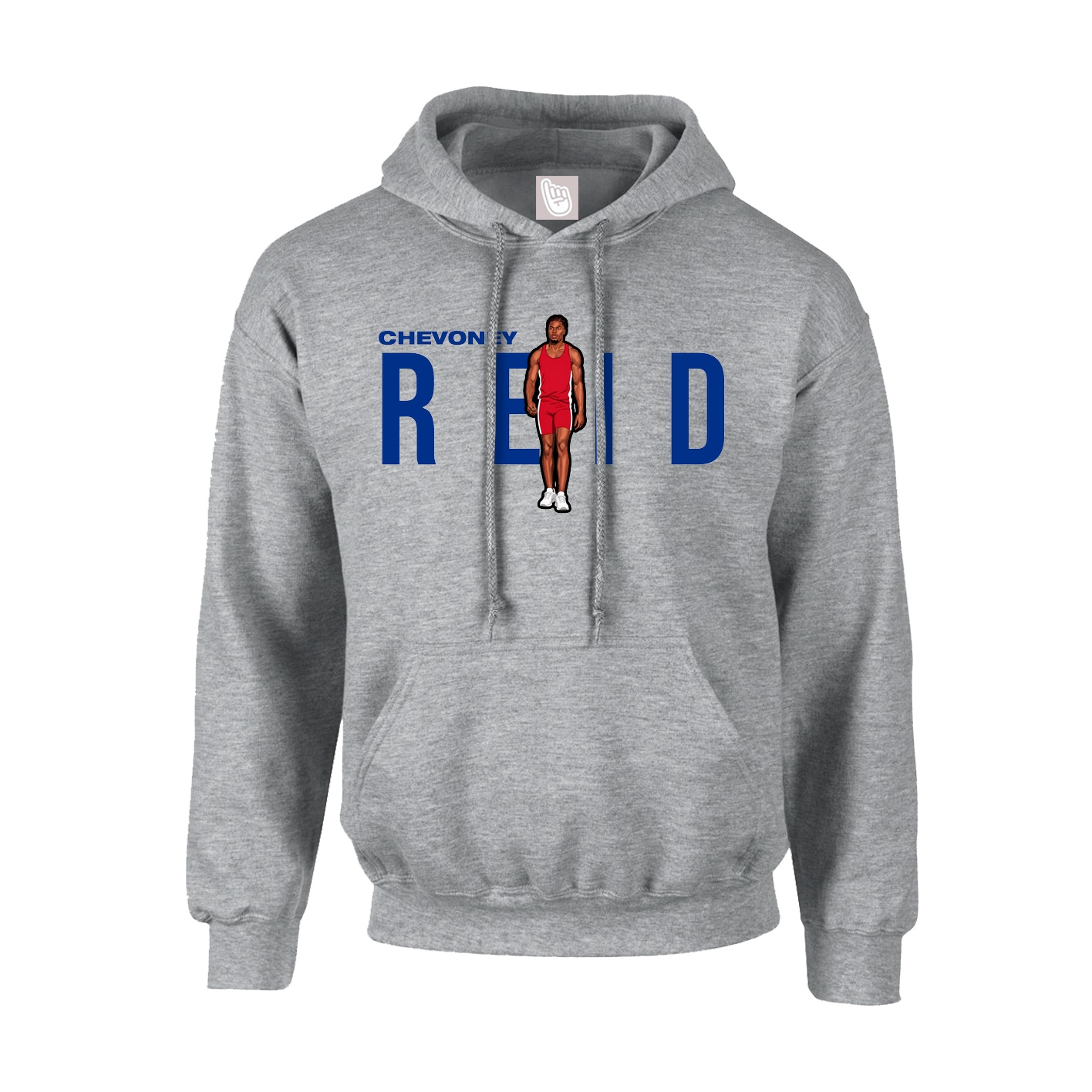 Hoodie — Player Name in Grey