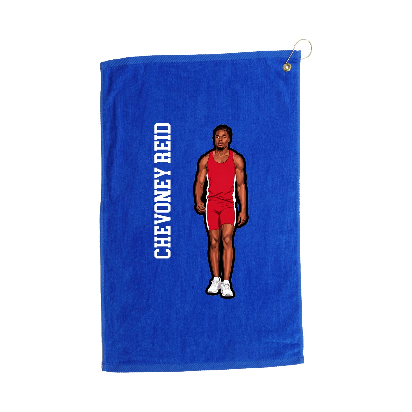 Golf Towel — Name Vertical in Royal